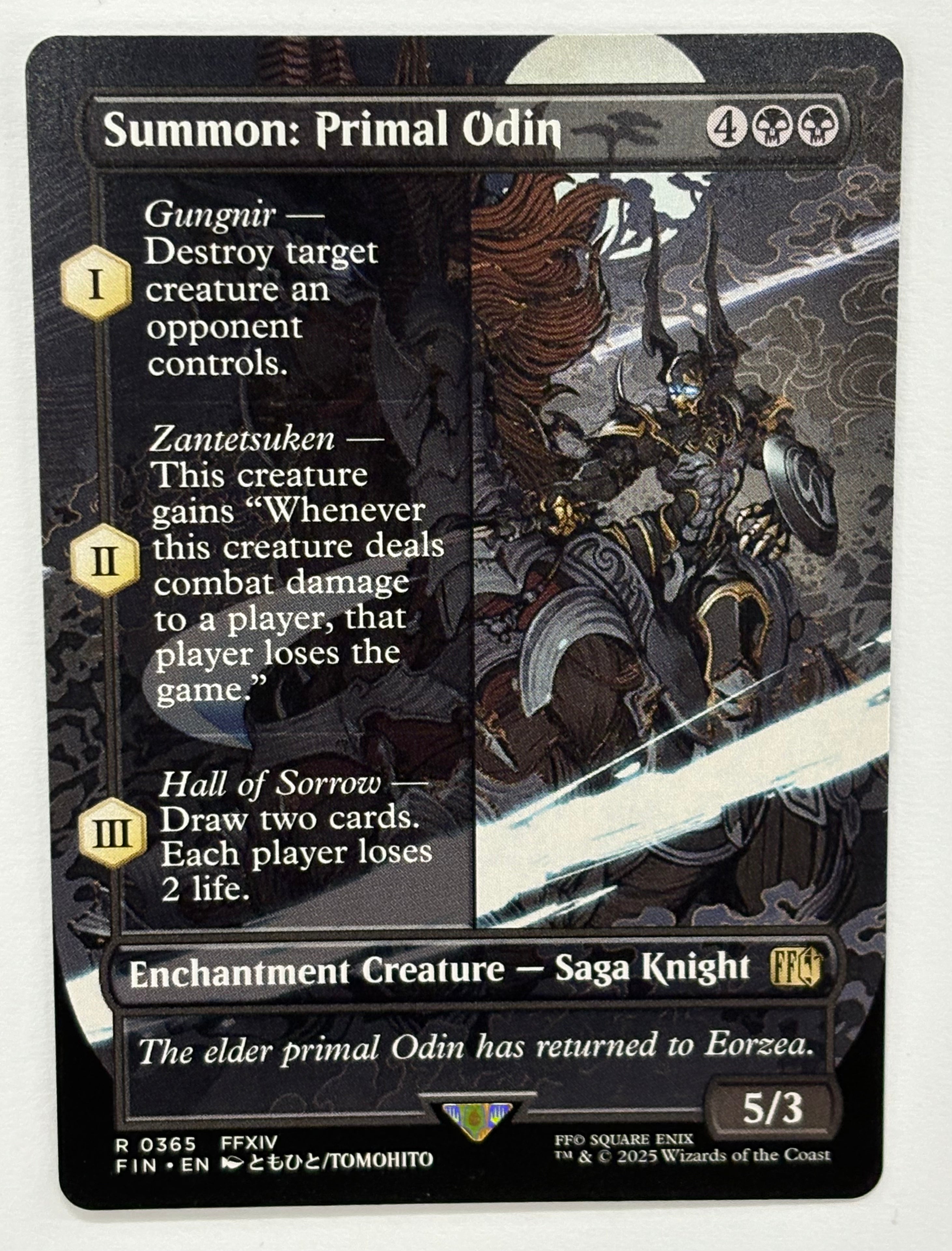 Magic The Gathering TCG - Final Fantasy Summon: Primal Odin (Borderless) 365 NM
