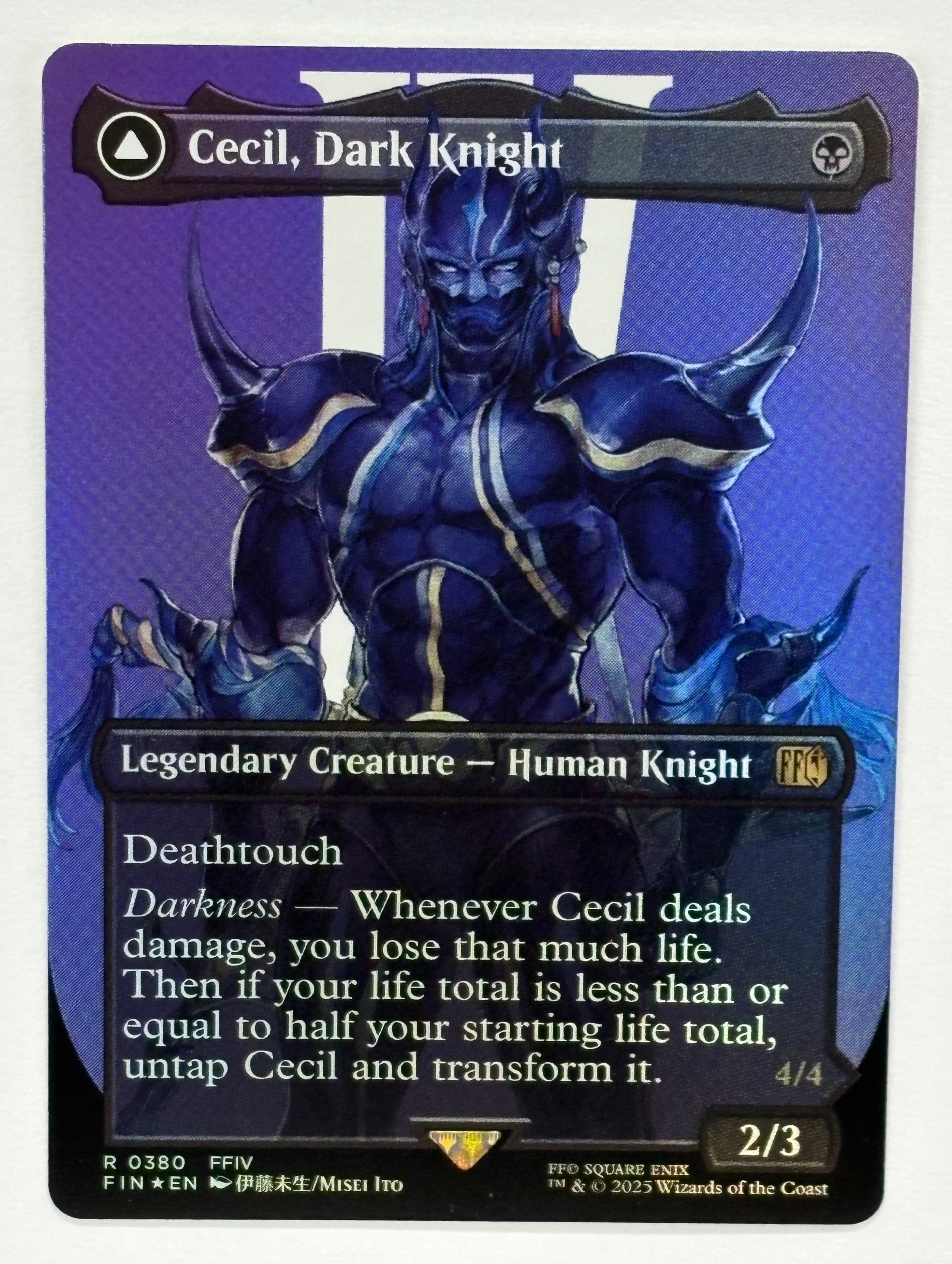 Magic The Gathering TCG - Final Fantasy Cecil, Dark Knight (Borderless) 380 Foil NM