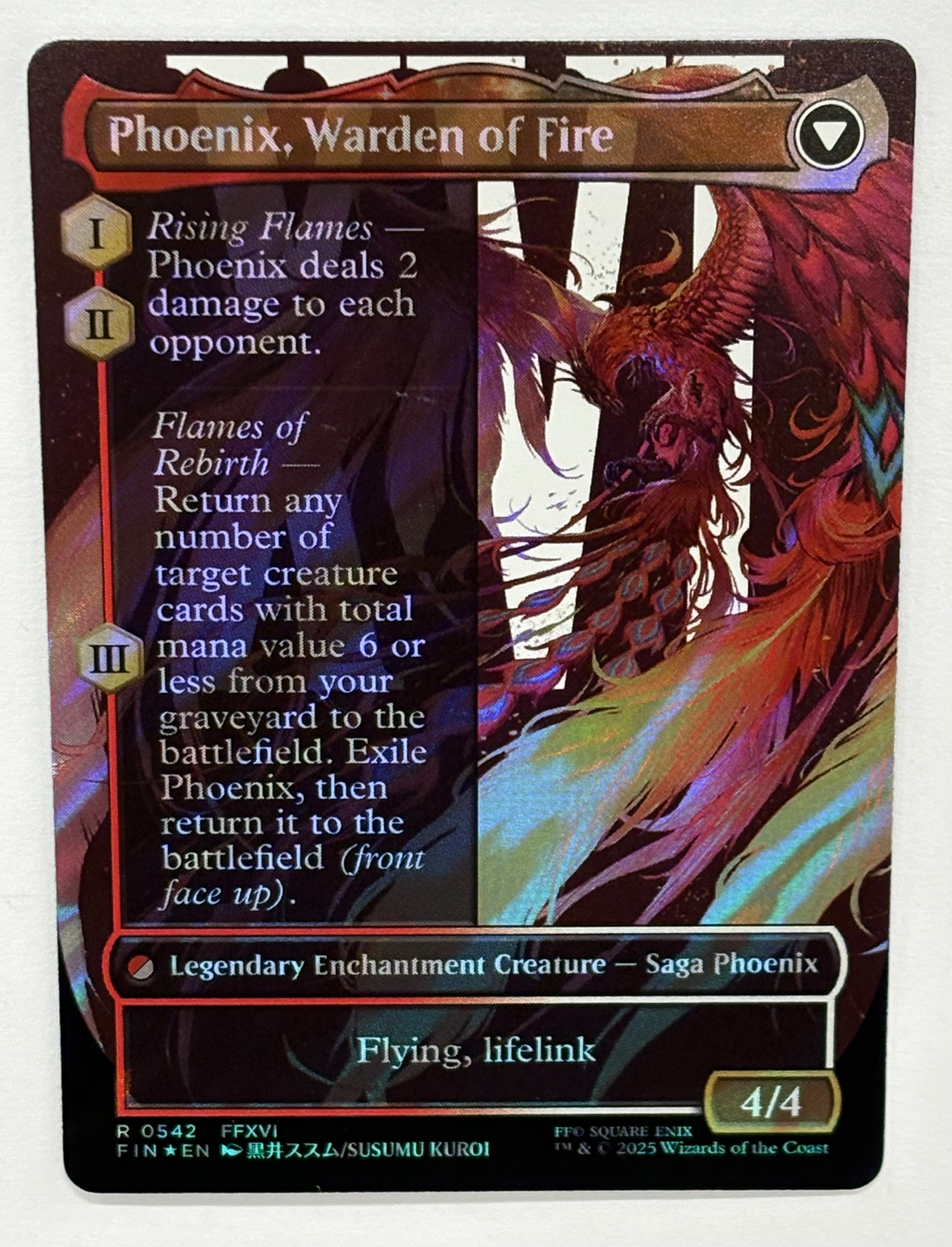 Magic The Gathering TCG - Final Fantasy Joshua, Phoenix’s Dominant (Borderless) 542 Surge Foil NM