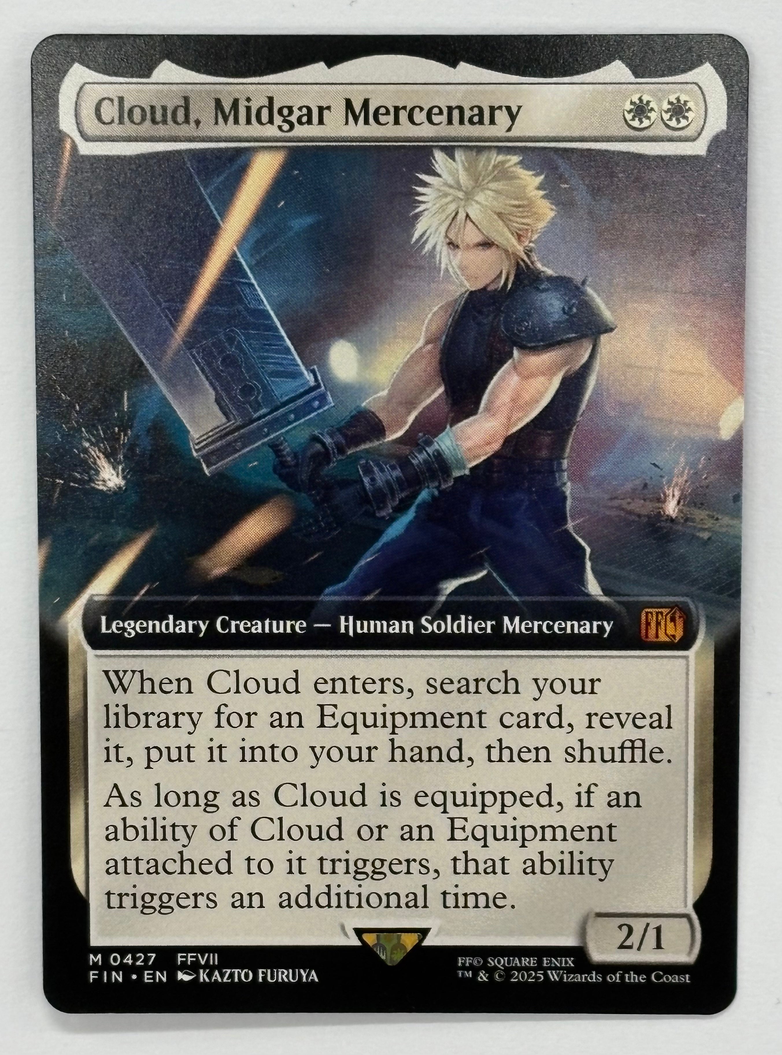 Magic The Gathering TCG - Final Fantasy Cloud, Midgar Mercenary (Extended Art) 427 NM