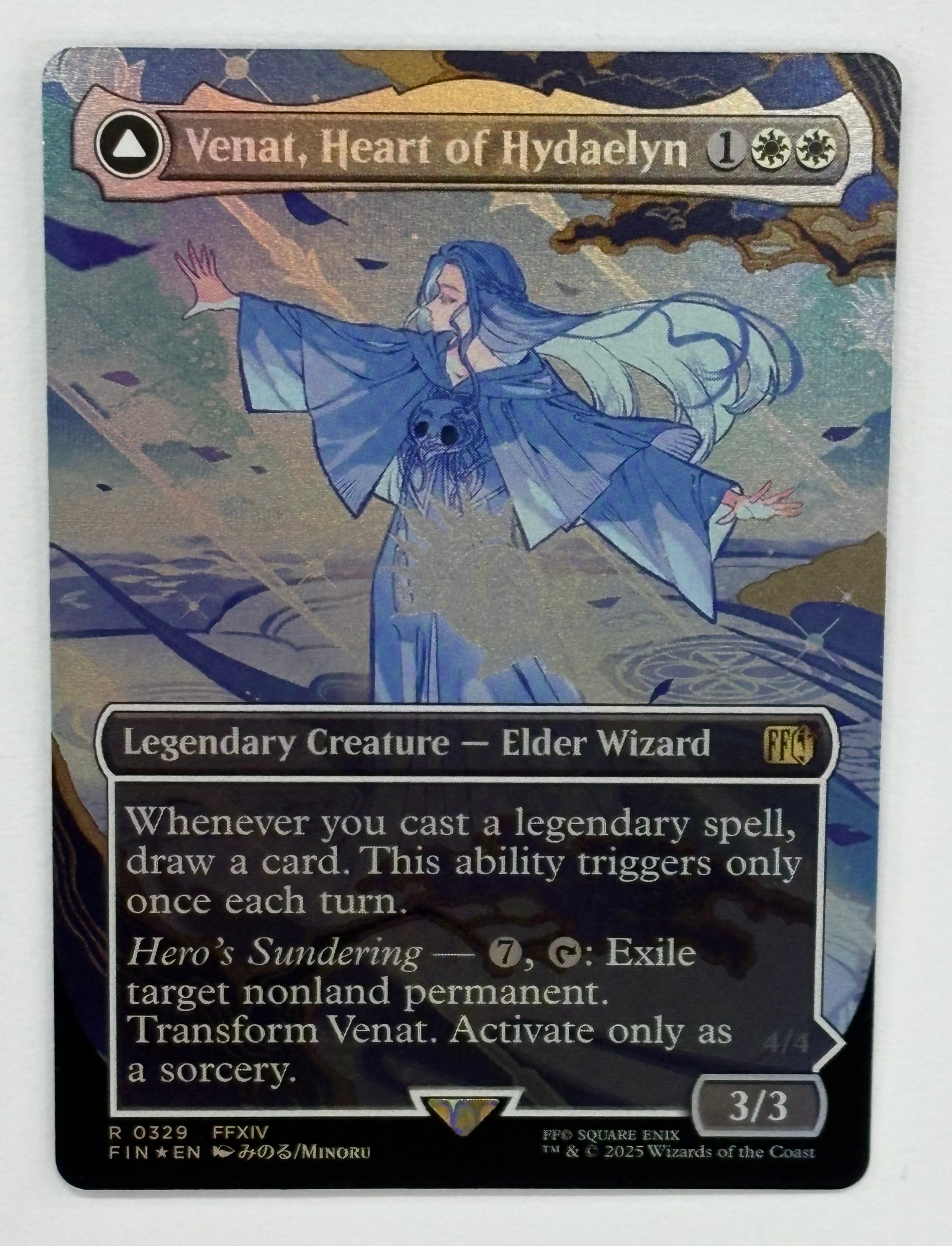 Magic The Gathering TCG - Final Fantasy Venat, Heart of Hydaelyn (Borderless) 329 Foil NM