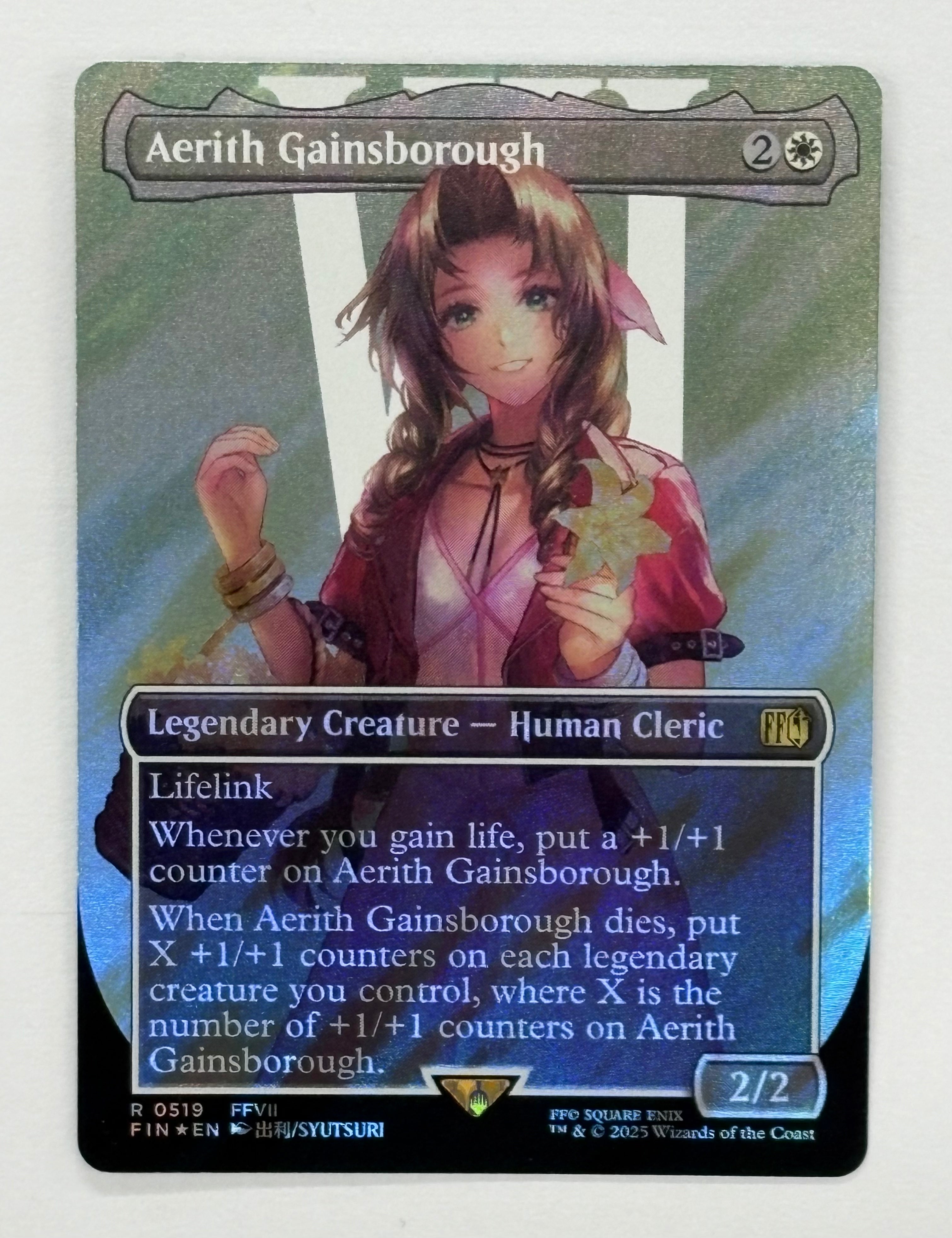 Magic The Gathering TCG - Final Fantasy Aerith Gainsborough (Borderless) 519 Surge Foil NM