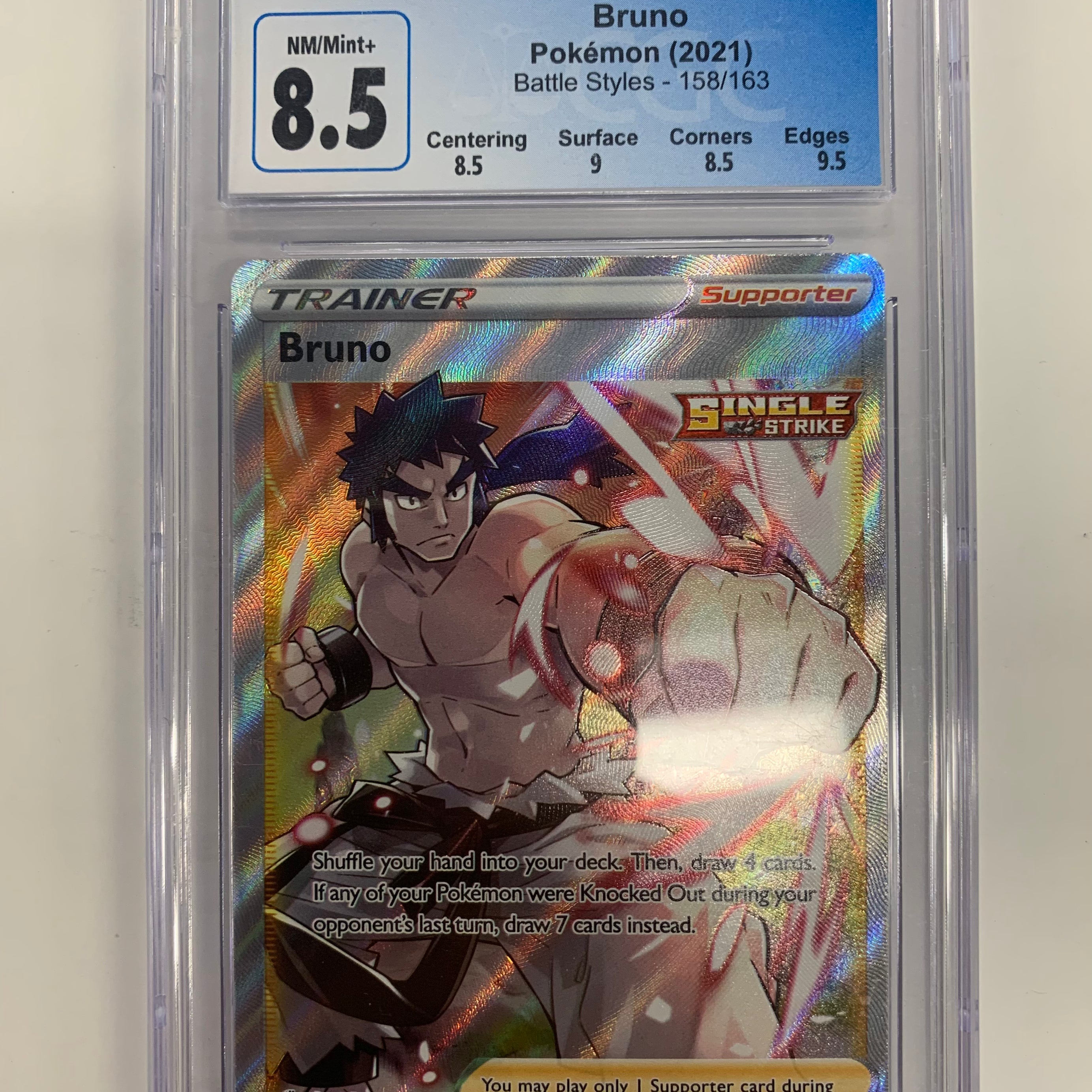 Pokémon TCG - CGC NM/Mint+ 8.5 Battle Styles Bruno 158/163