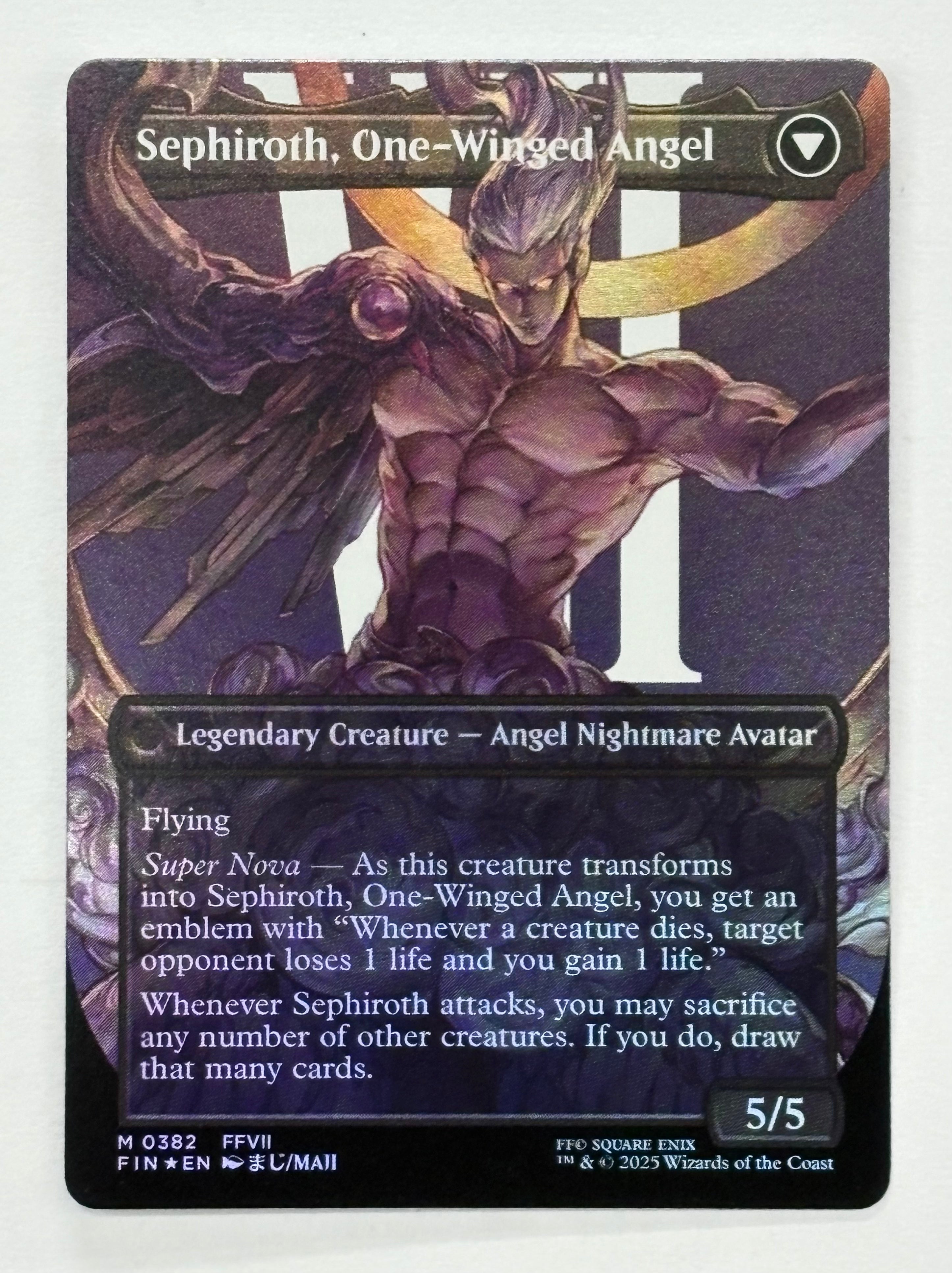 Magic The Gathering TCG - Final Fantasy Sephiroth, Fabled SOLDIER (Borderless) 382 Foil NM