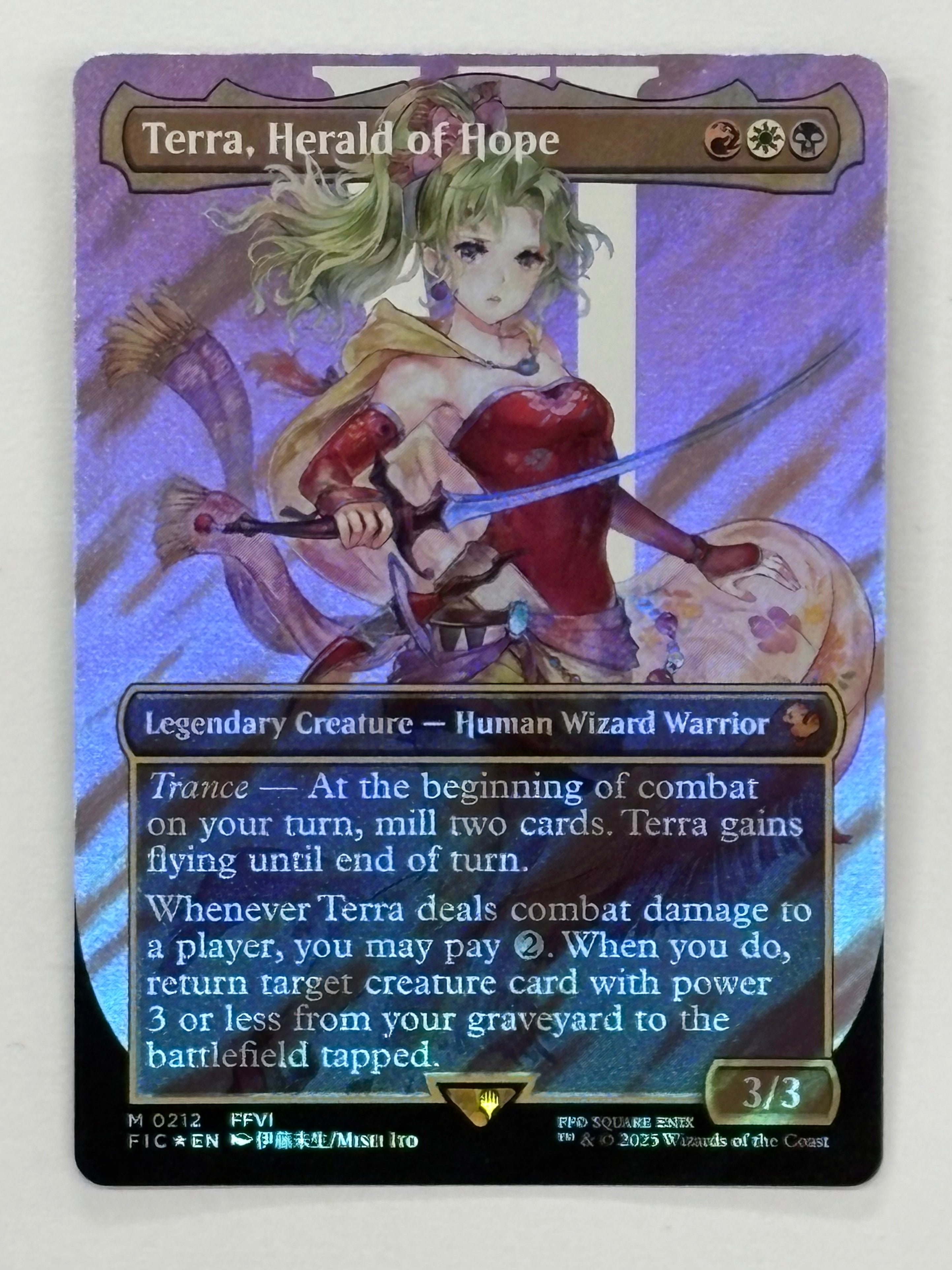 Magic The Gathering TCG - Commander: Final Fantasy Terra, Herald of Hope (Borderless) 212 Surge Foil NM