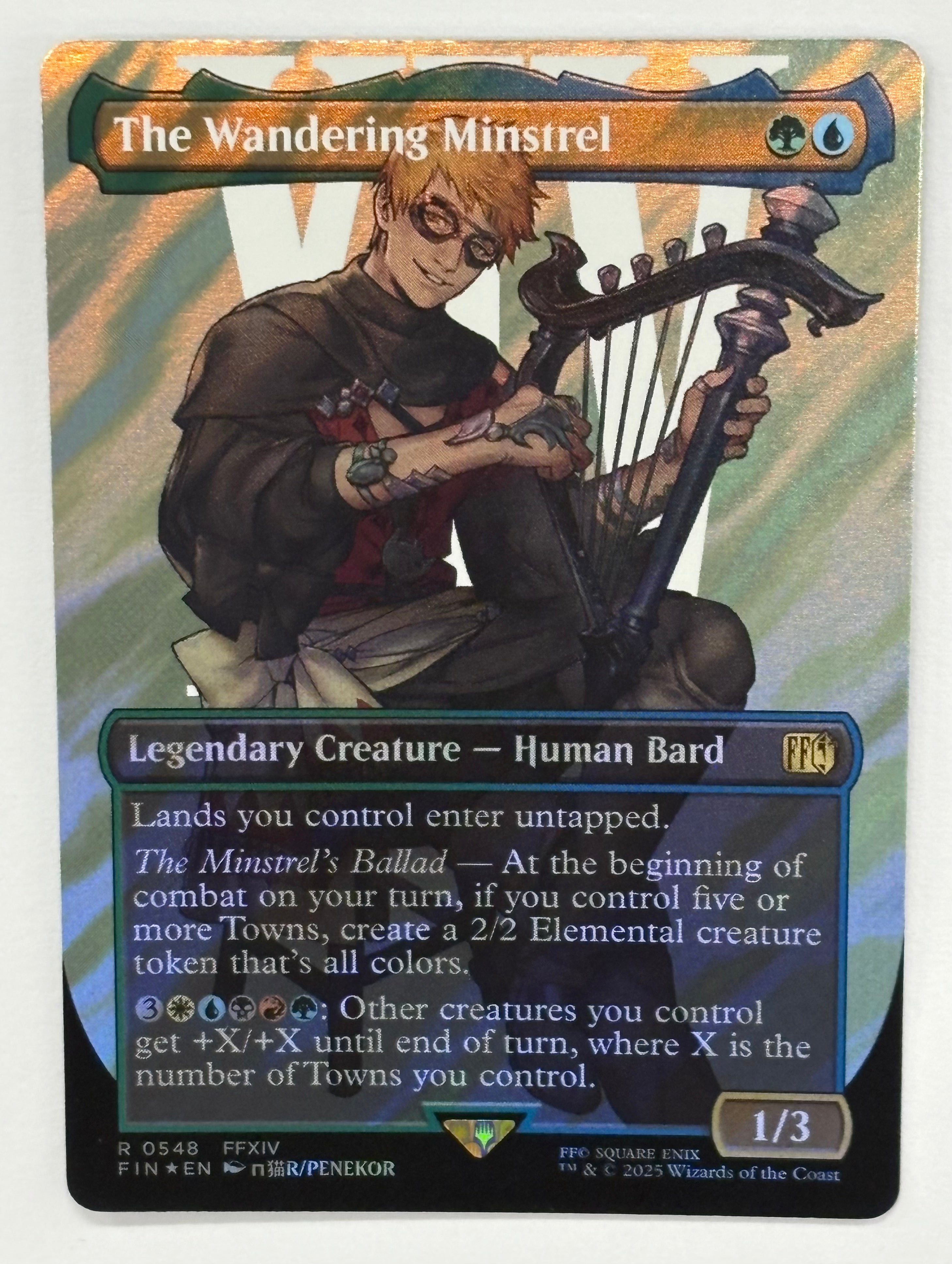 Magic The Gathering TCG - Final Fantasy The Wandering Minstrel (Borderless) 548 Surge Foil NM