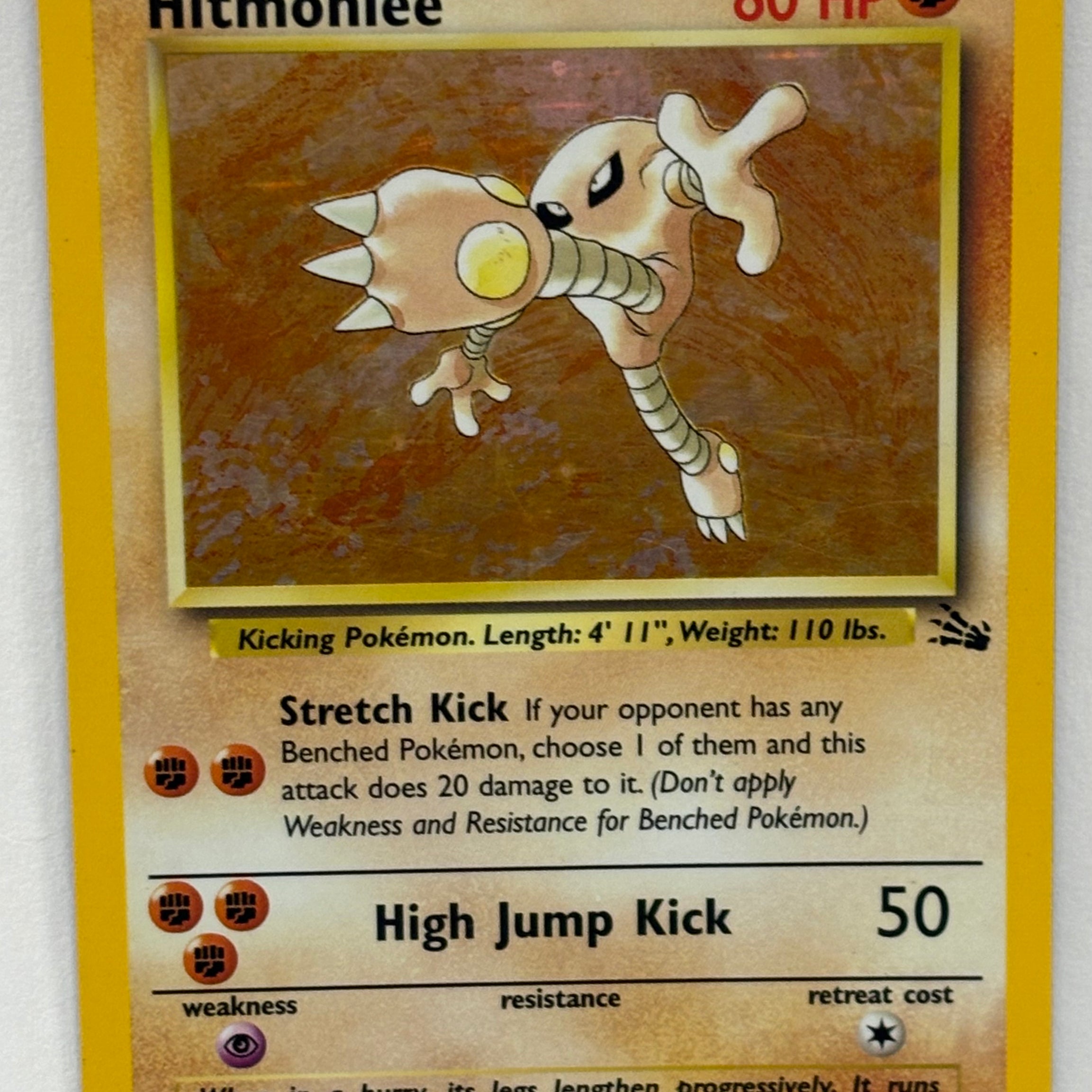 Pokémon TCG - Fossil Unlimited Hitmonlee Holo 7/62 LP