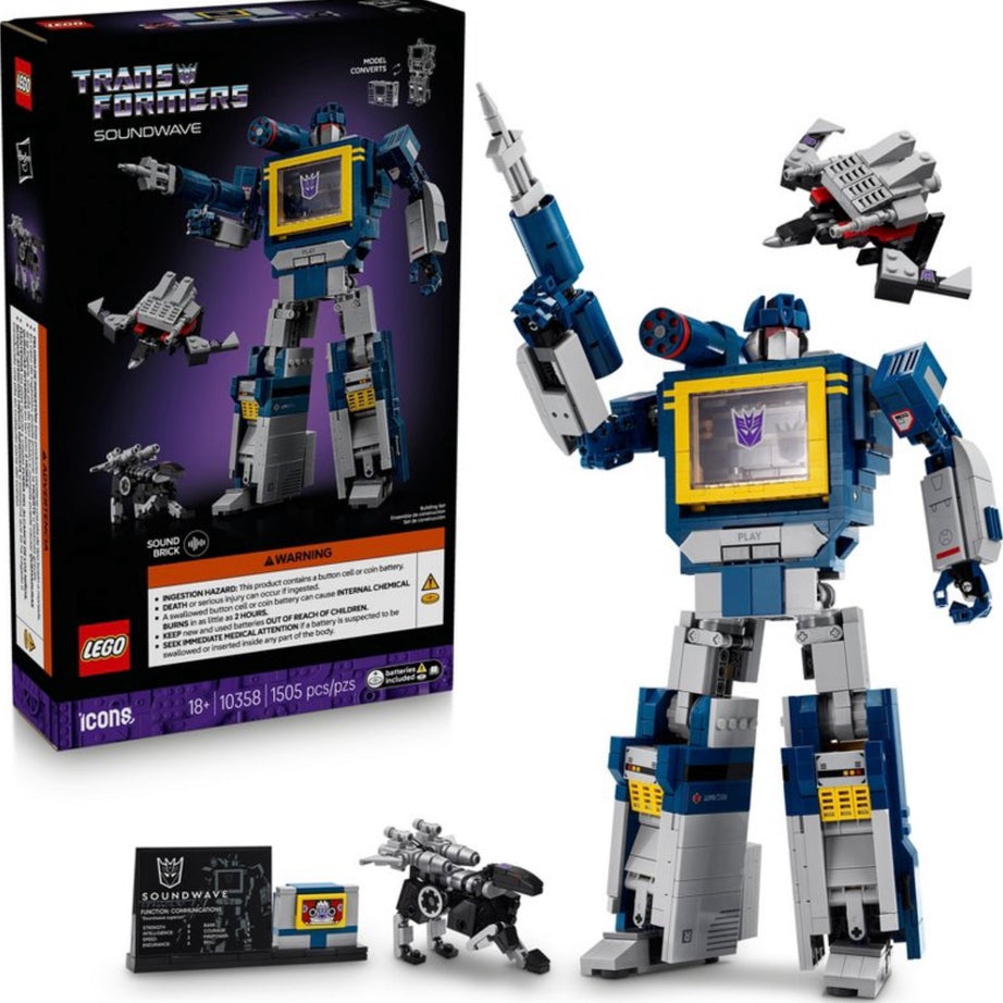 Lego Icons Transformers Soundwave 1505 PCS 10358