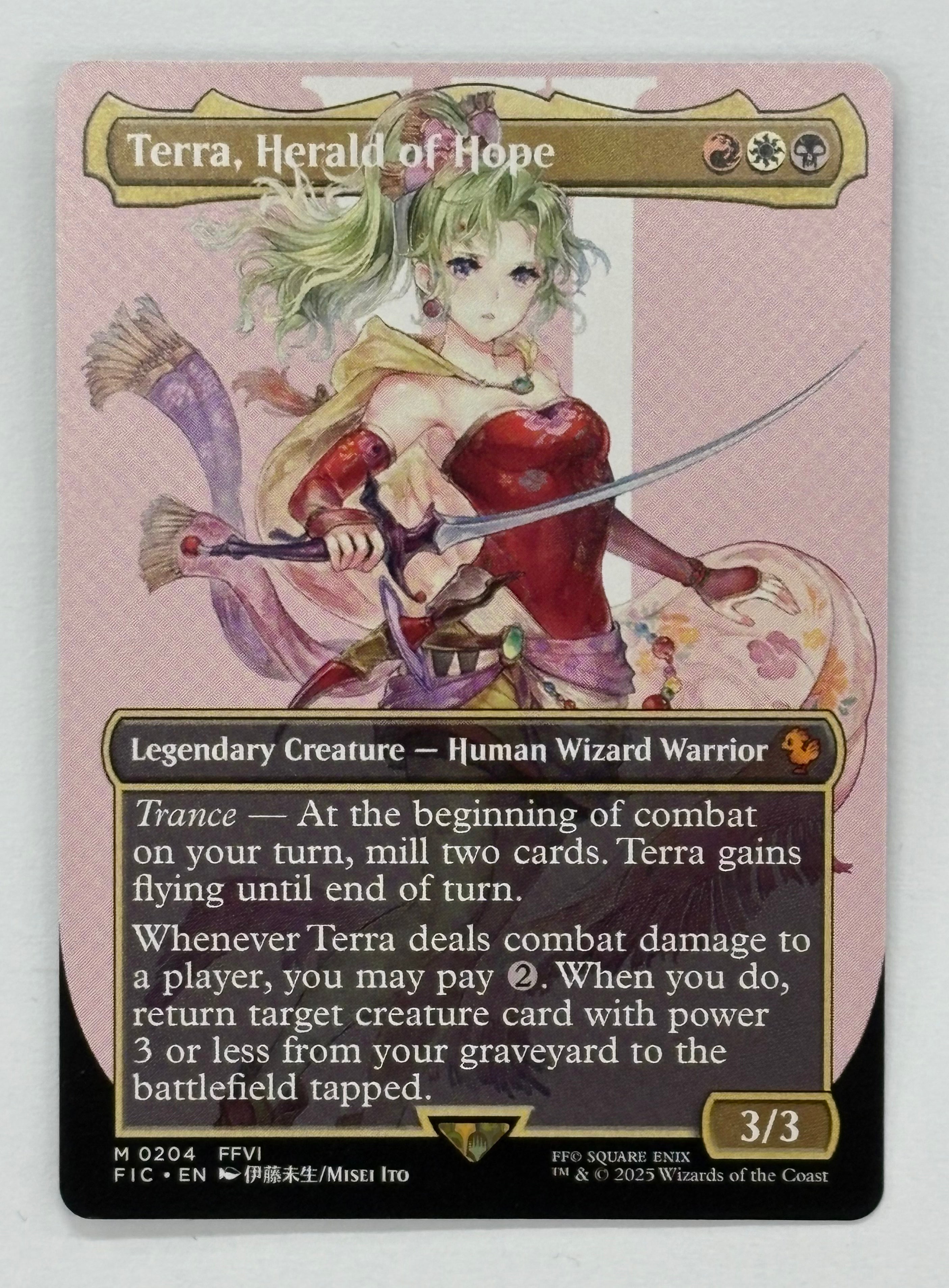 Magic The Gathering TCG - Commander: Final Fantasy Terra, Herald of Hope (Borderless) 204 NM