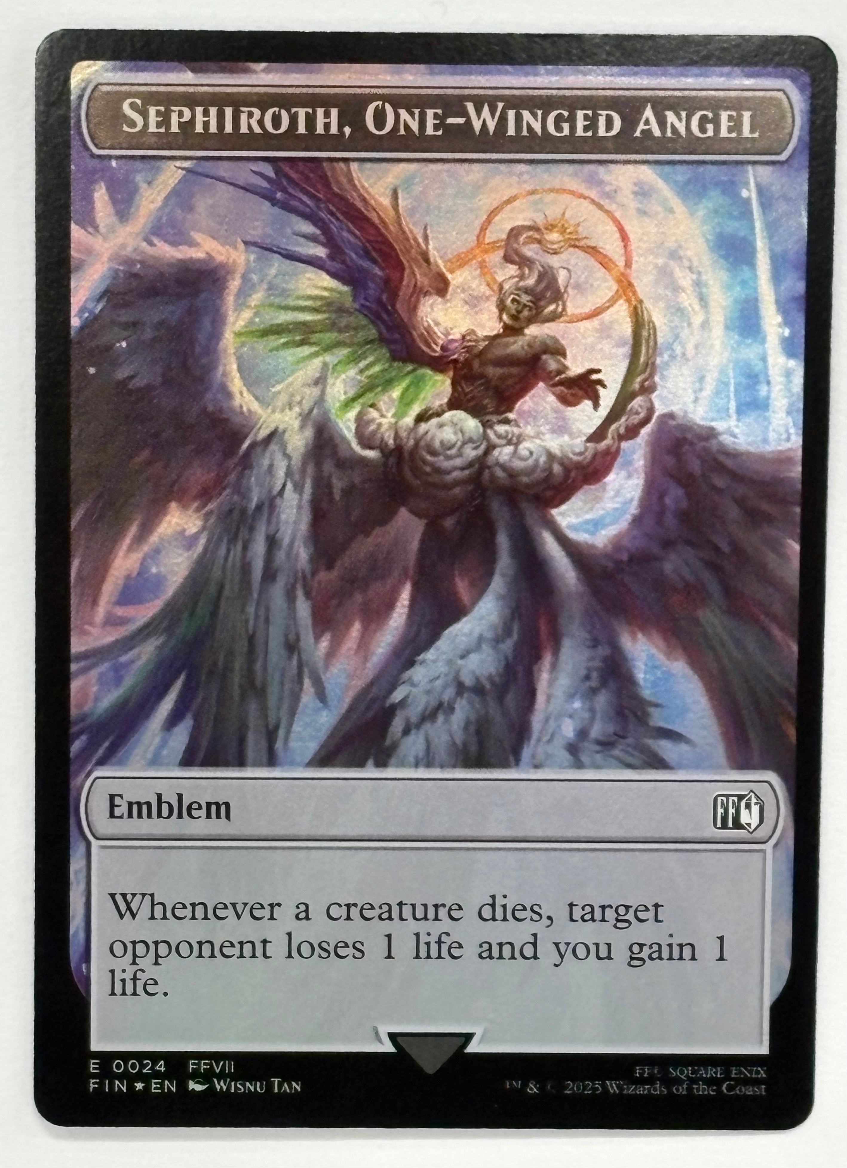 Magic The Gathering TCG - Final Fantasy Sephiroth, One-Winged Angel Emblem 24 Foil NM