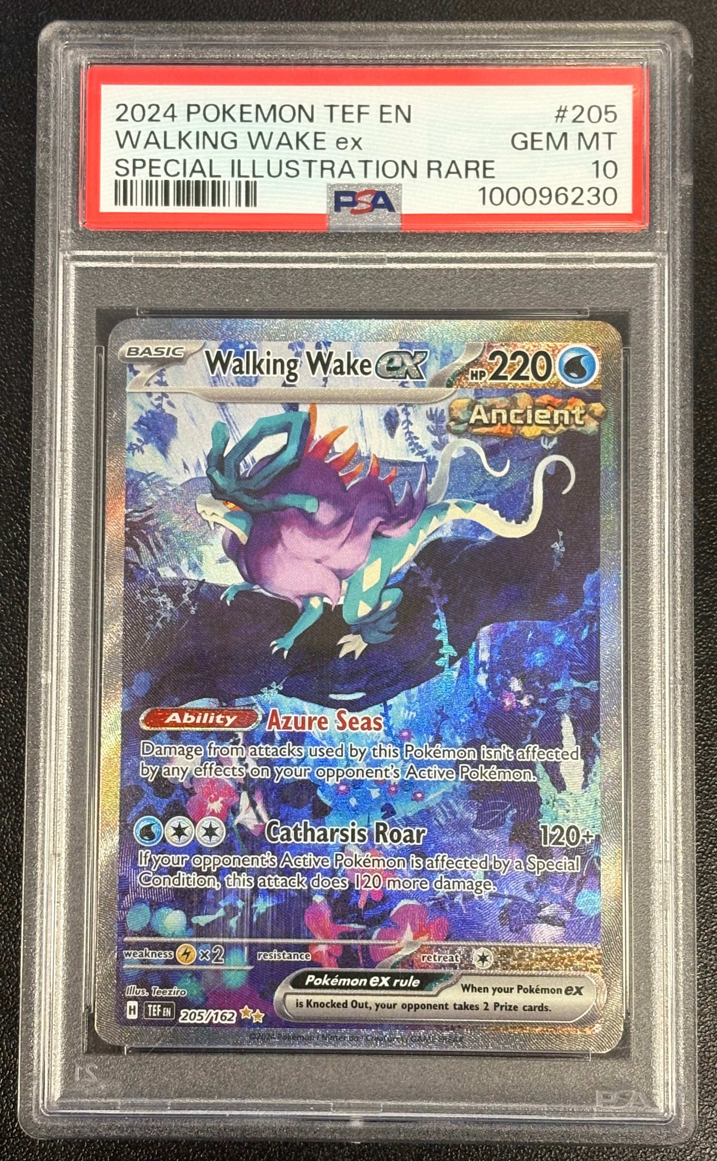 Pokémon TCG - PSA-MT 10 Temporal Forces Walking Wake ex 205/162 Special Illustration Rare
