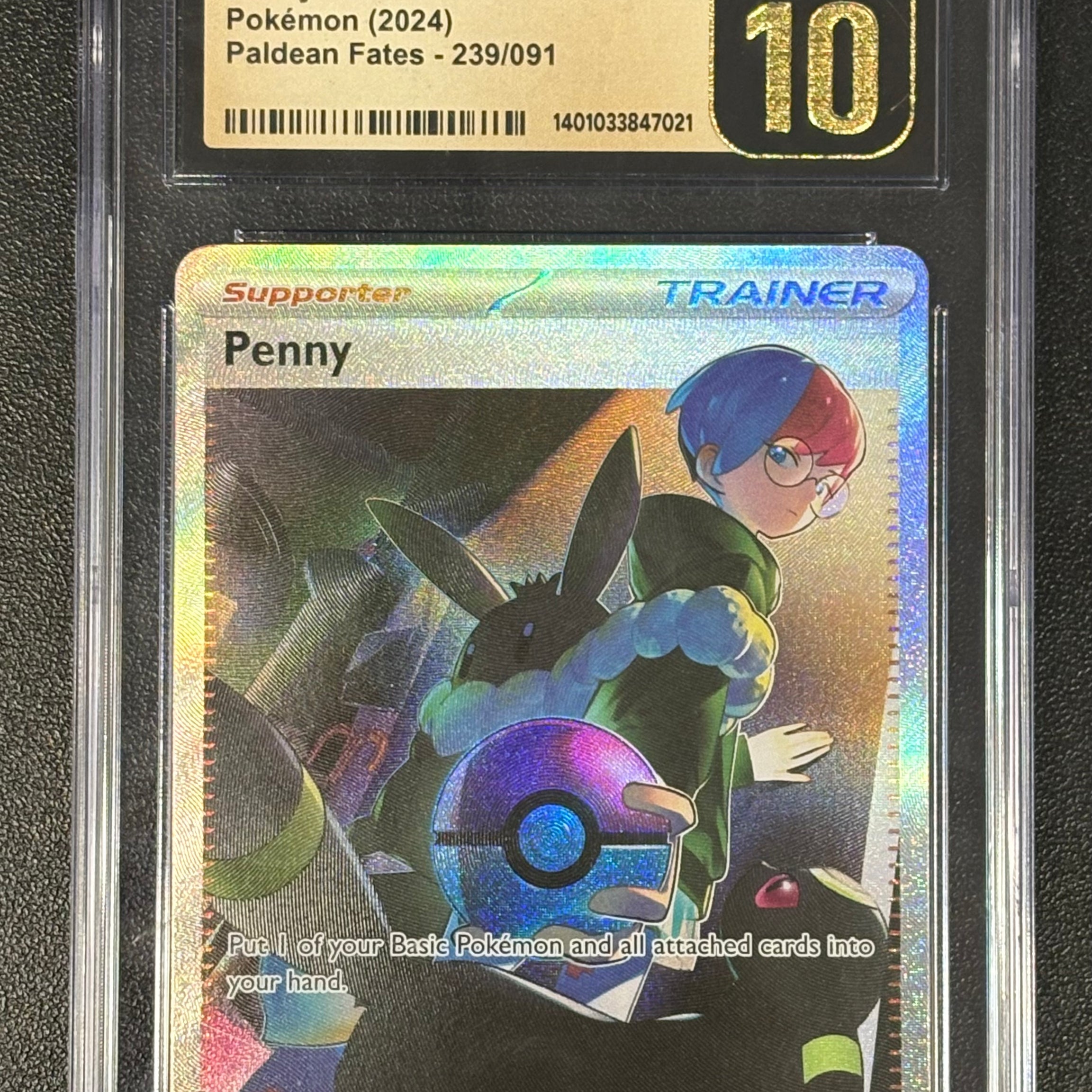 Pokémon TCG - CGC Pristine 10 Paldean Fates Penny 239/091 Special Illustration Rare