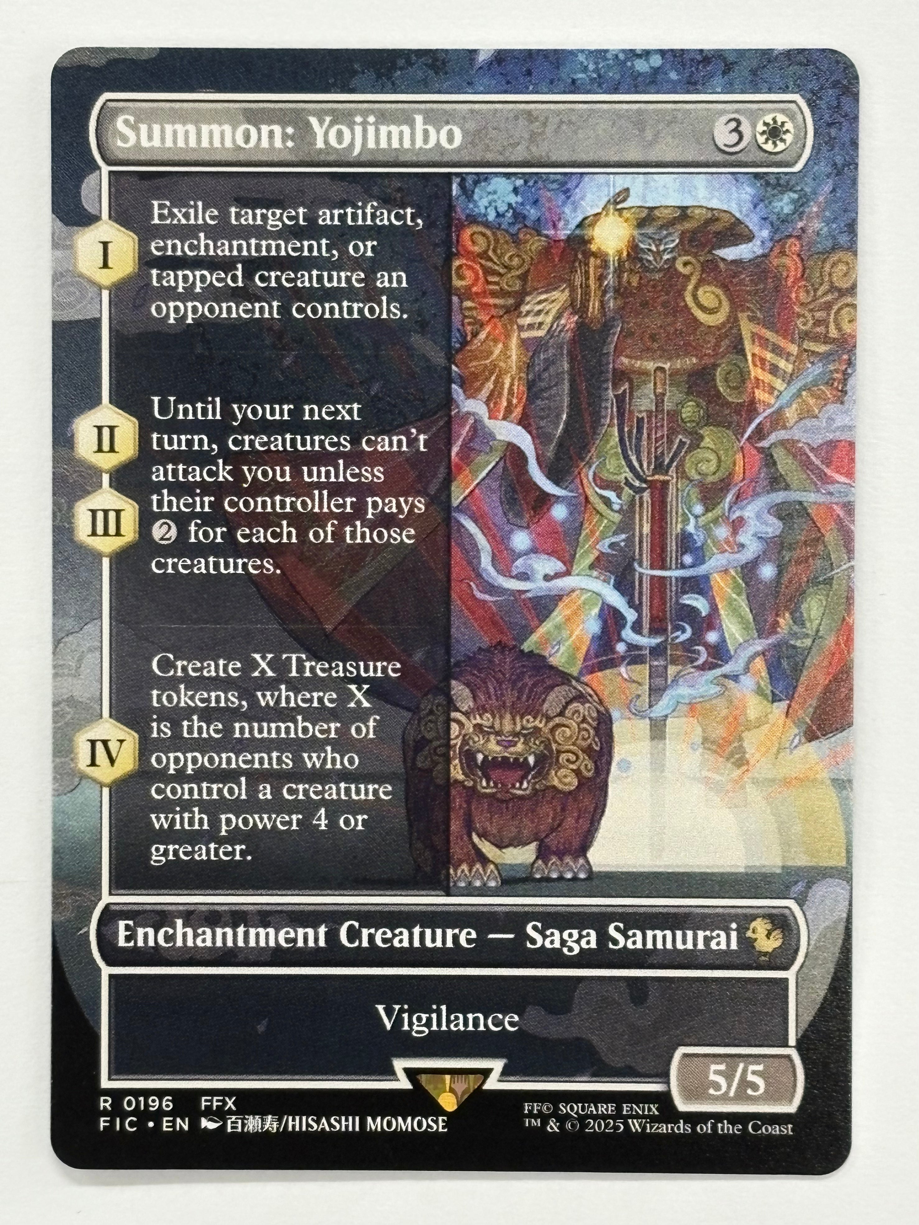 Magic The Gathering TCG - Commander: Final Fantasy Summon: Yojimbo (Borderless) 196 NM