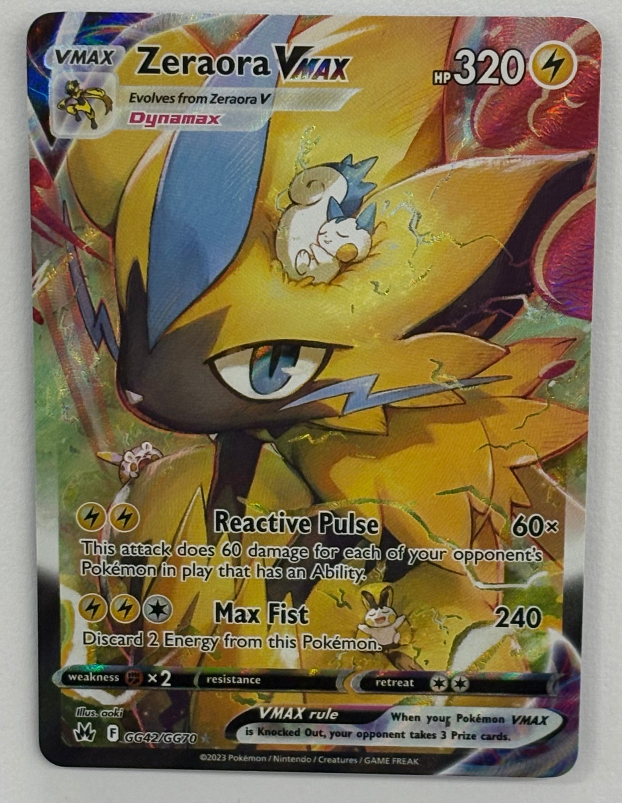 Pokémon TCG - Crown Zenith Zeraora VMAX GG42/GG70 NM