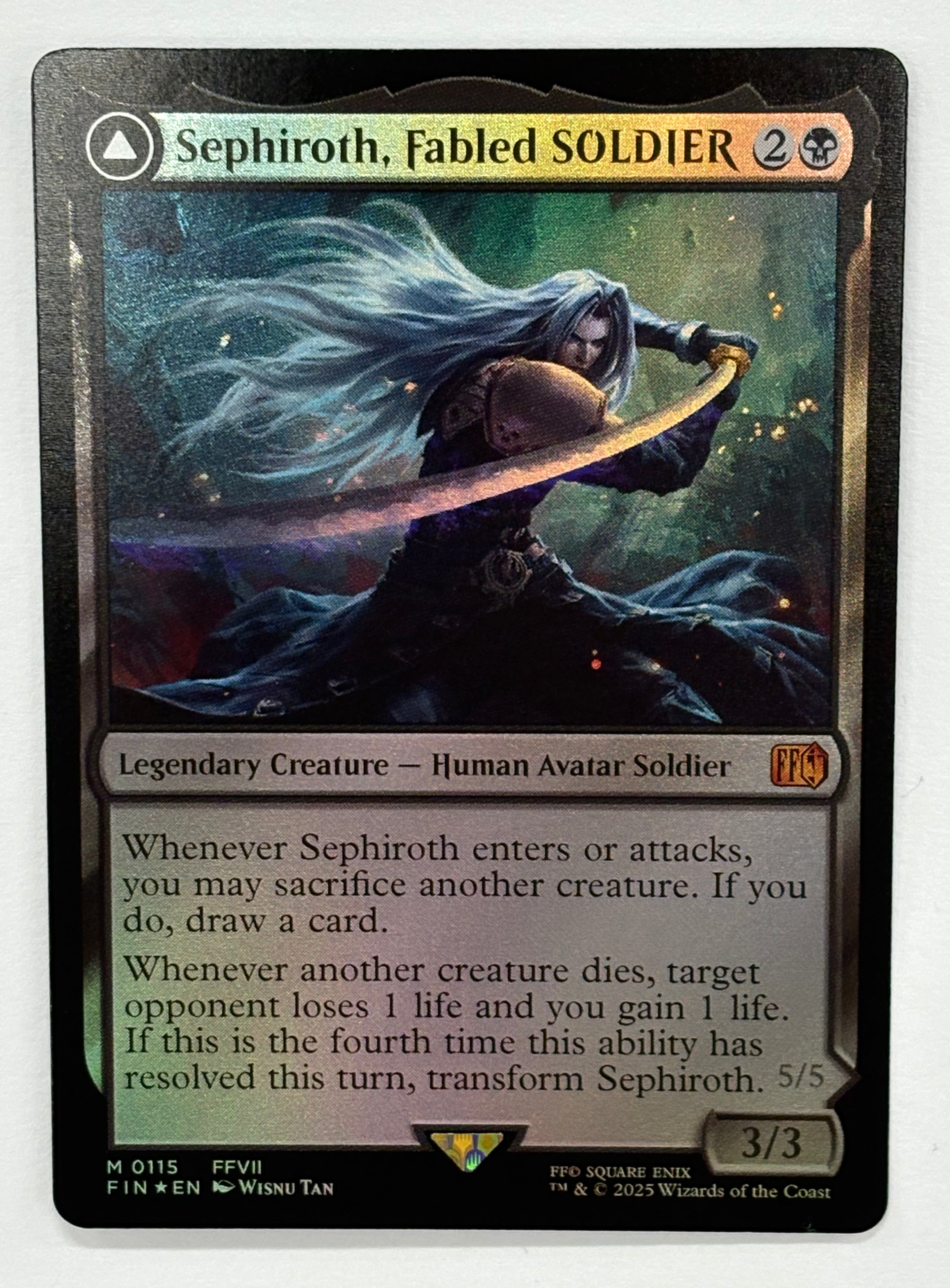 Magic The Gathering TCG - Final Fantasy Sephiroth, Fabled SOLDIER 115 Foil NM