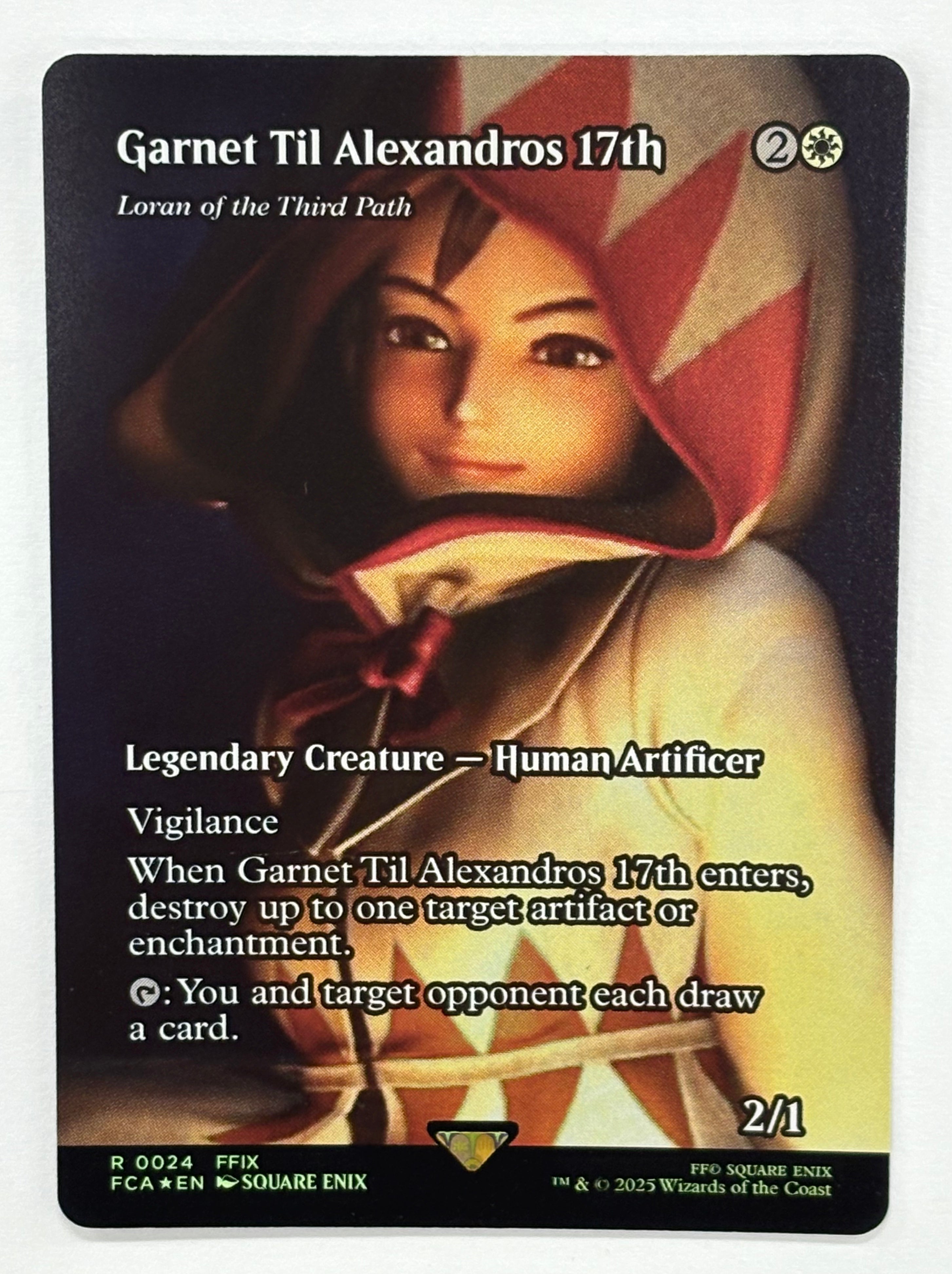 Magic The Gathering TCG - Final Fantasy: Through the Ages Loran of the Third Path Garnet Til Alexandros 17th 24 Foil NM