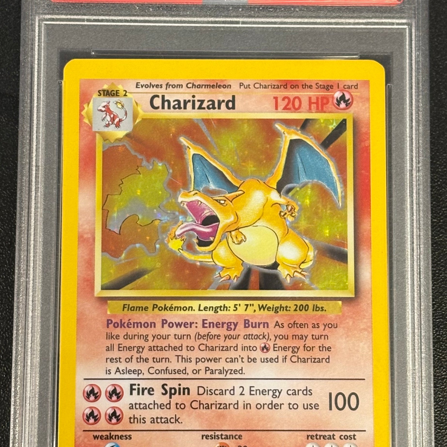 Pokémon TCG - PSA-MT 8 Base Set Unlimited Charizard 4/102 Holo