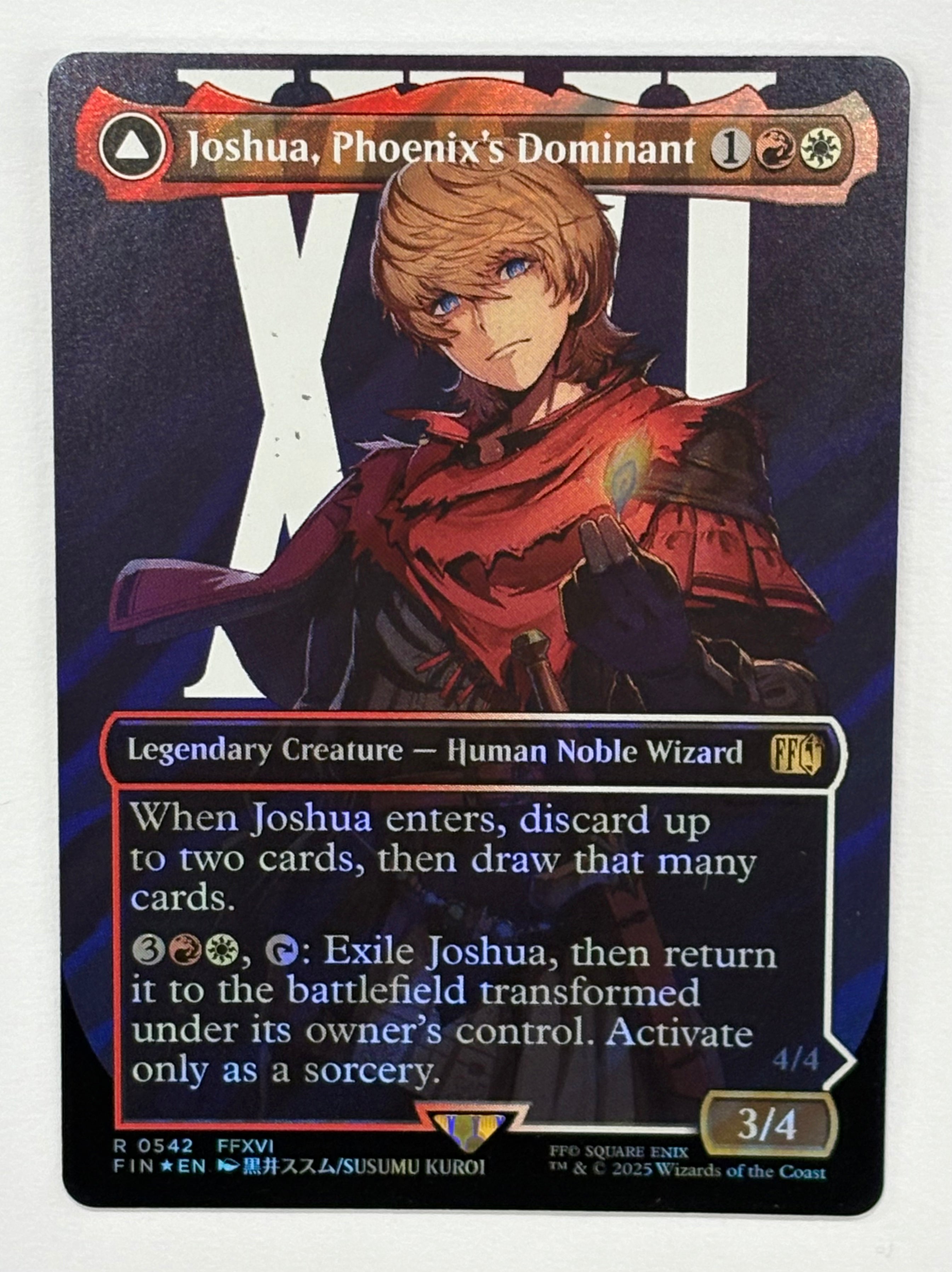 Magic The Gathering TCG - Final Fantasy Joshua, Phoenix’s Dominant (Borderless) 542 Surge Foil NM