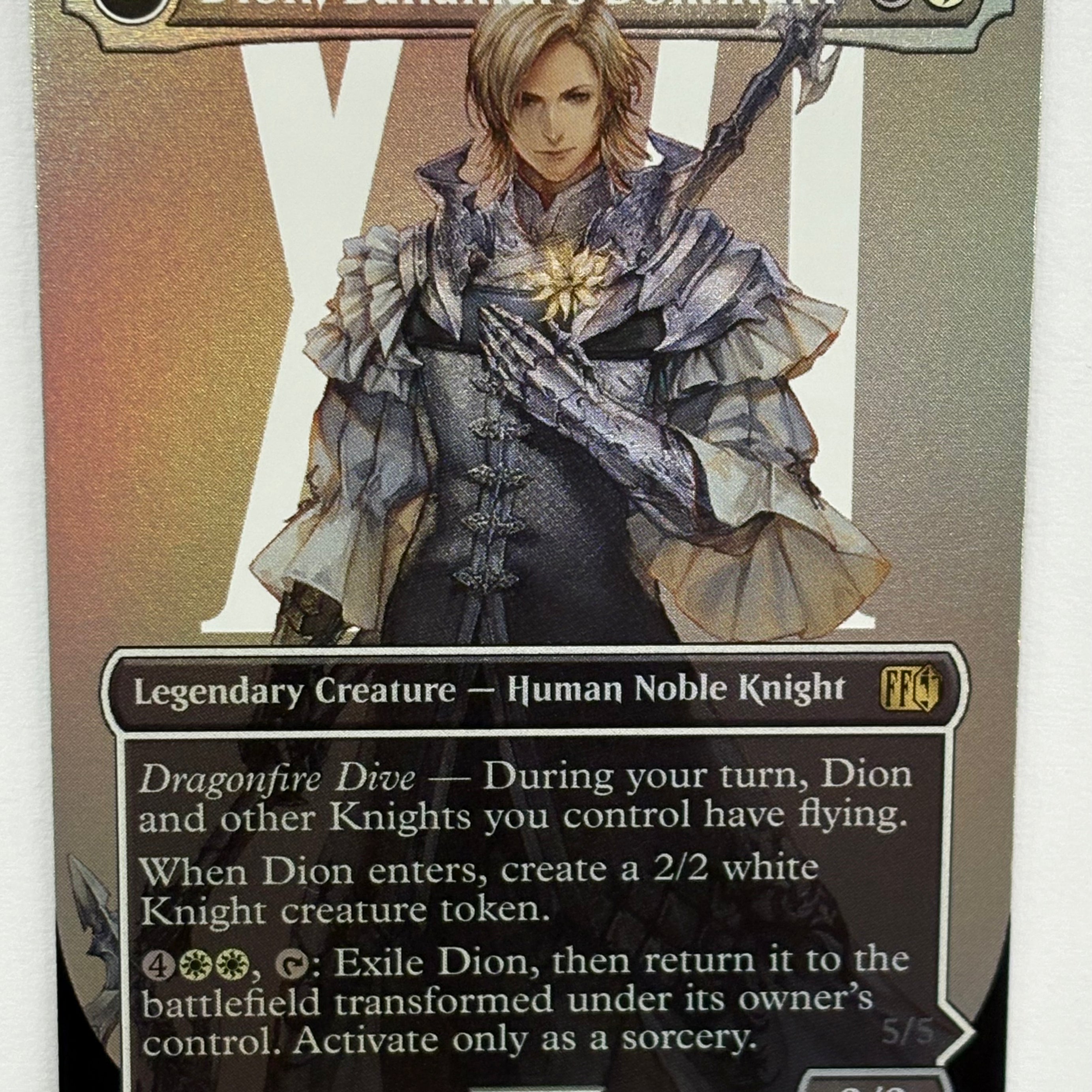 Magic The Gathering TCG - Final Fantasy Dion, Bahamut’s Dominant (Borderless) 376 Foil NM