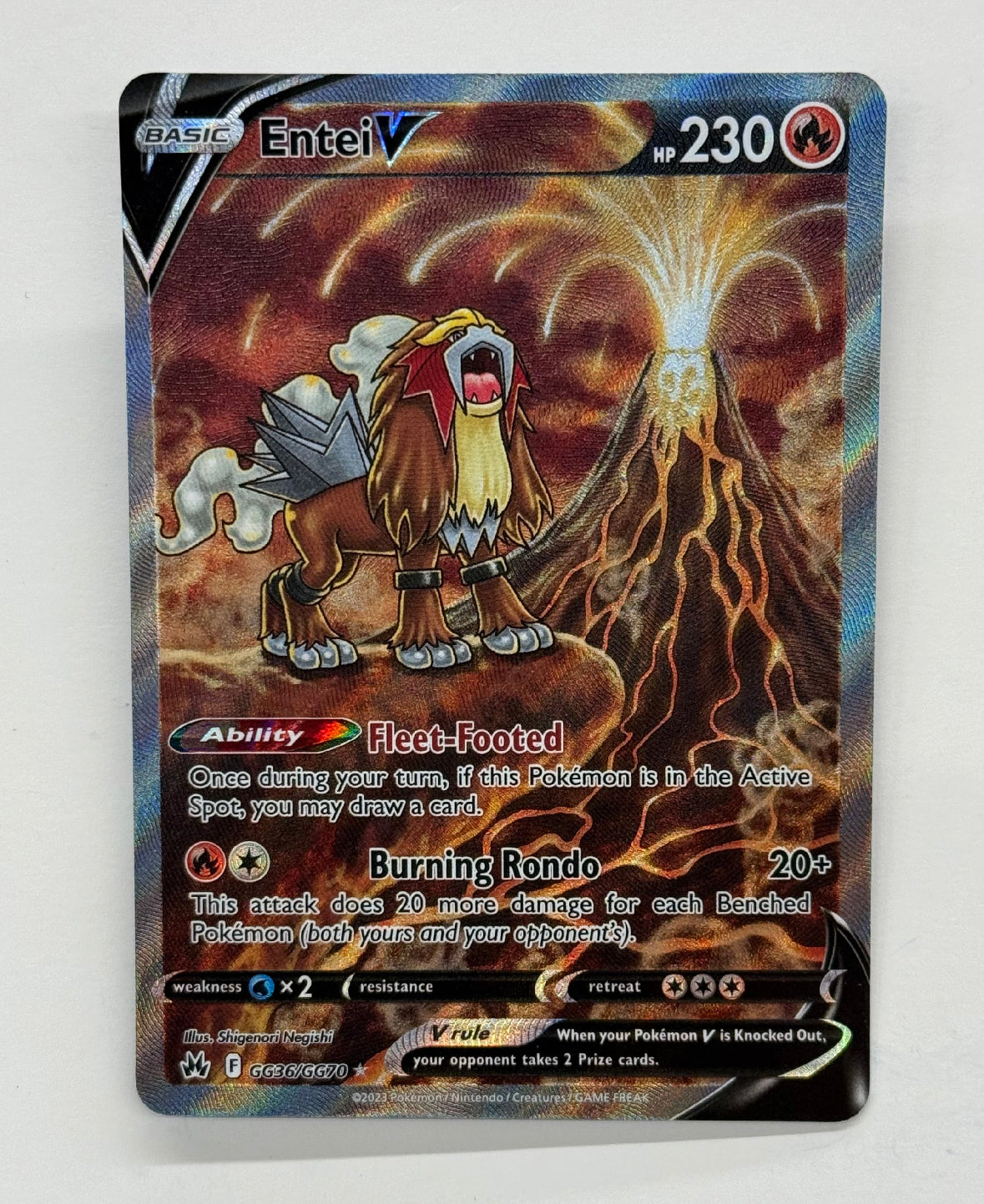 Pokémon TCG - Crown Zenith Entei V GG38/GG70 NM
