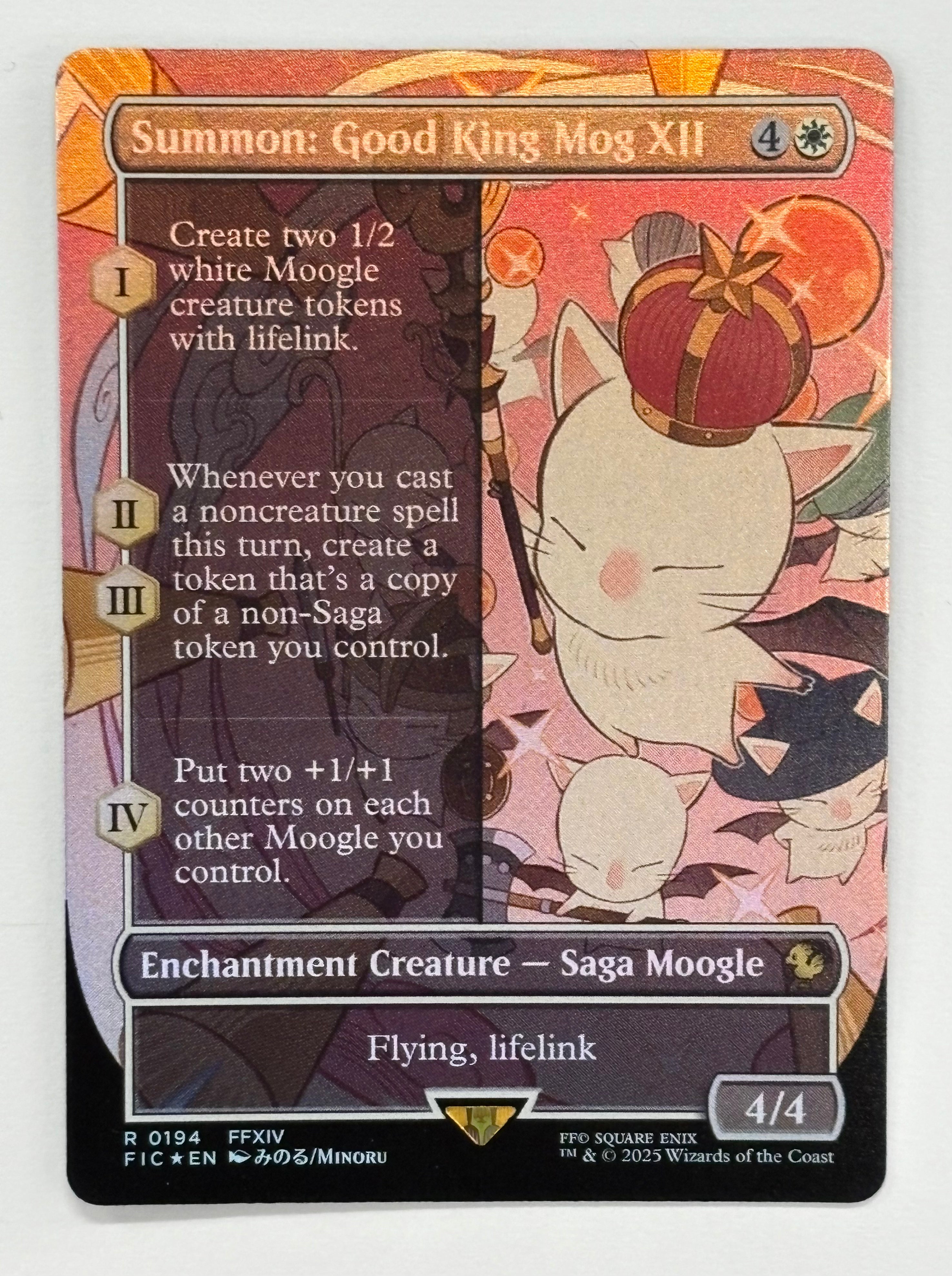 Magic The Gathering TCG - Commander: Final Fantasy Summon: Good King Mog XII (Borderless) 194 Foil NM