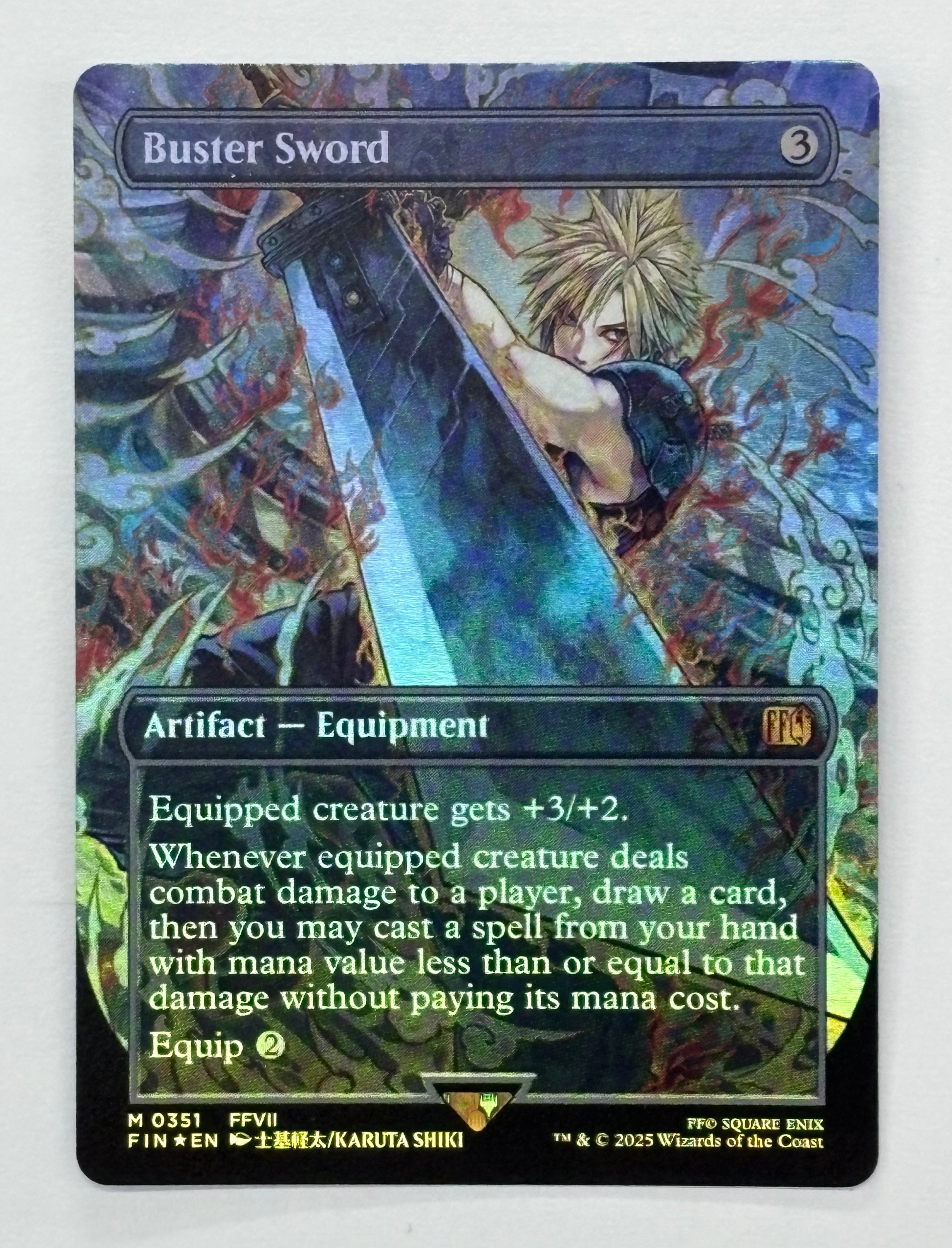 Magic The Gathering TCG - Final Fantasy Buster Sword (Borderless) 351 Foil NM