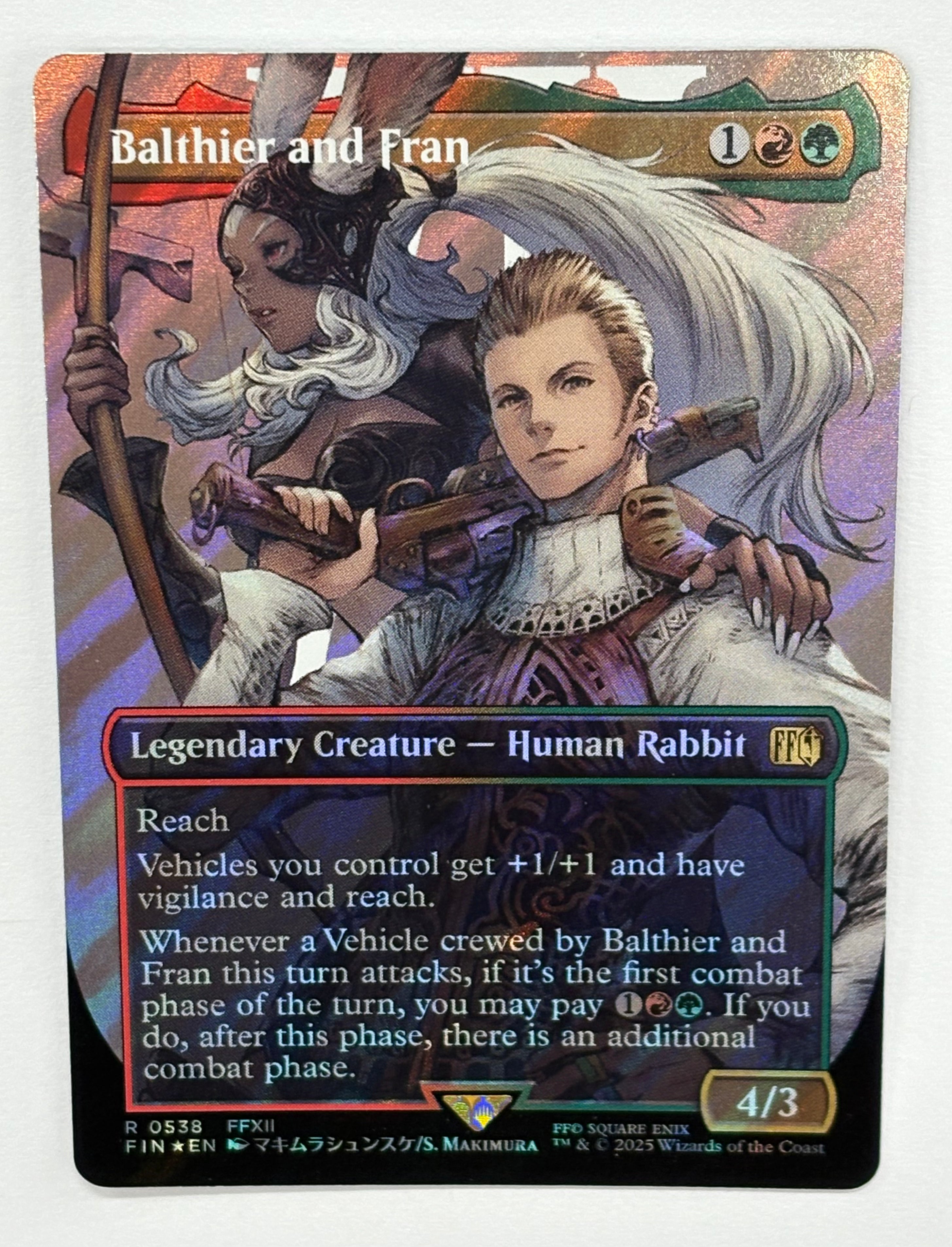 Magic The Gathering TCG - Final Fantasy Balthier and Fran (Borderless) 538 Surge Foil NM
