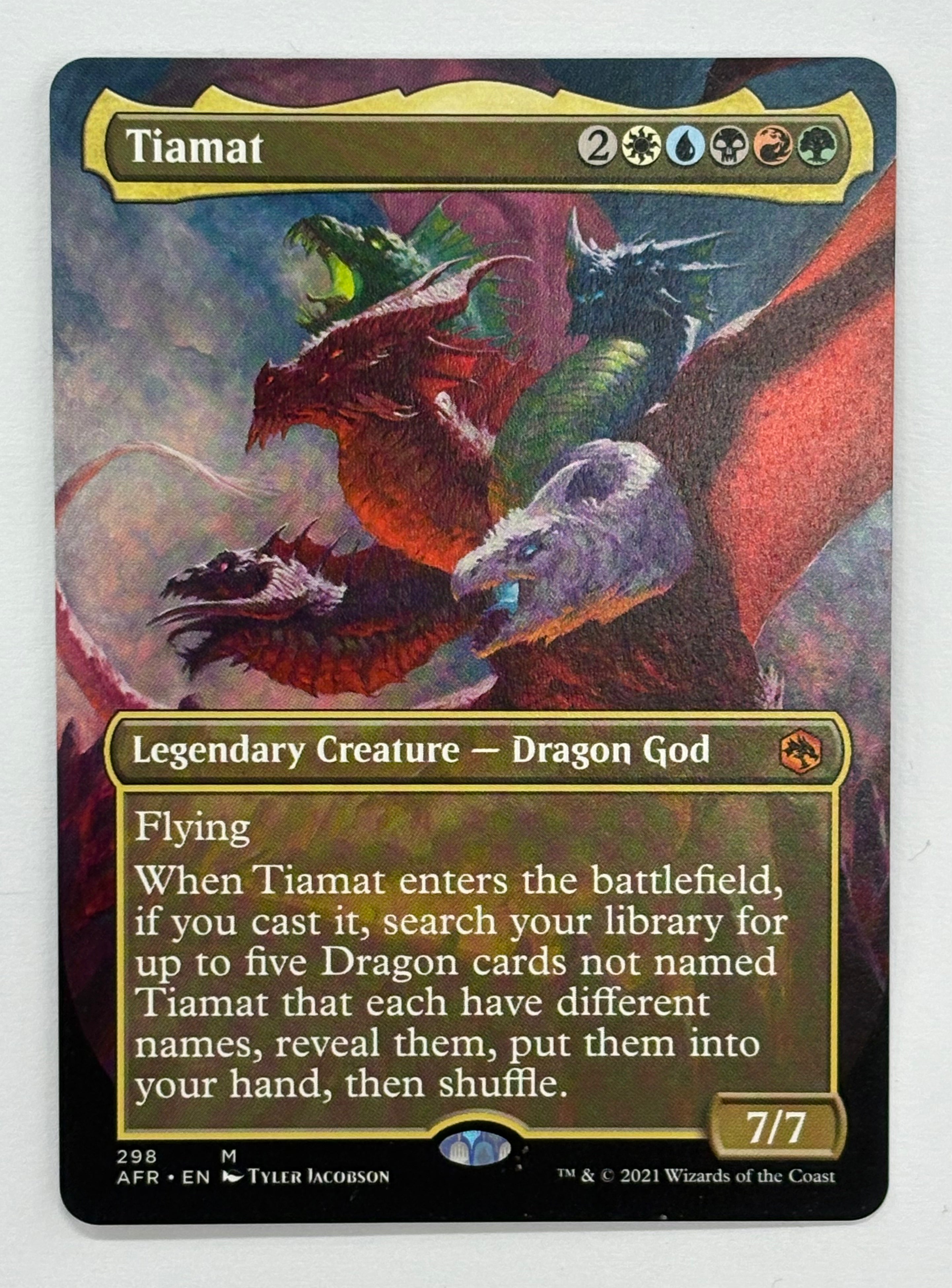 Magic The Gathering TCG - Dungeons & Dragons: Adventures in the Forgotten Realms Tiamat (Borderless) 298 NM