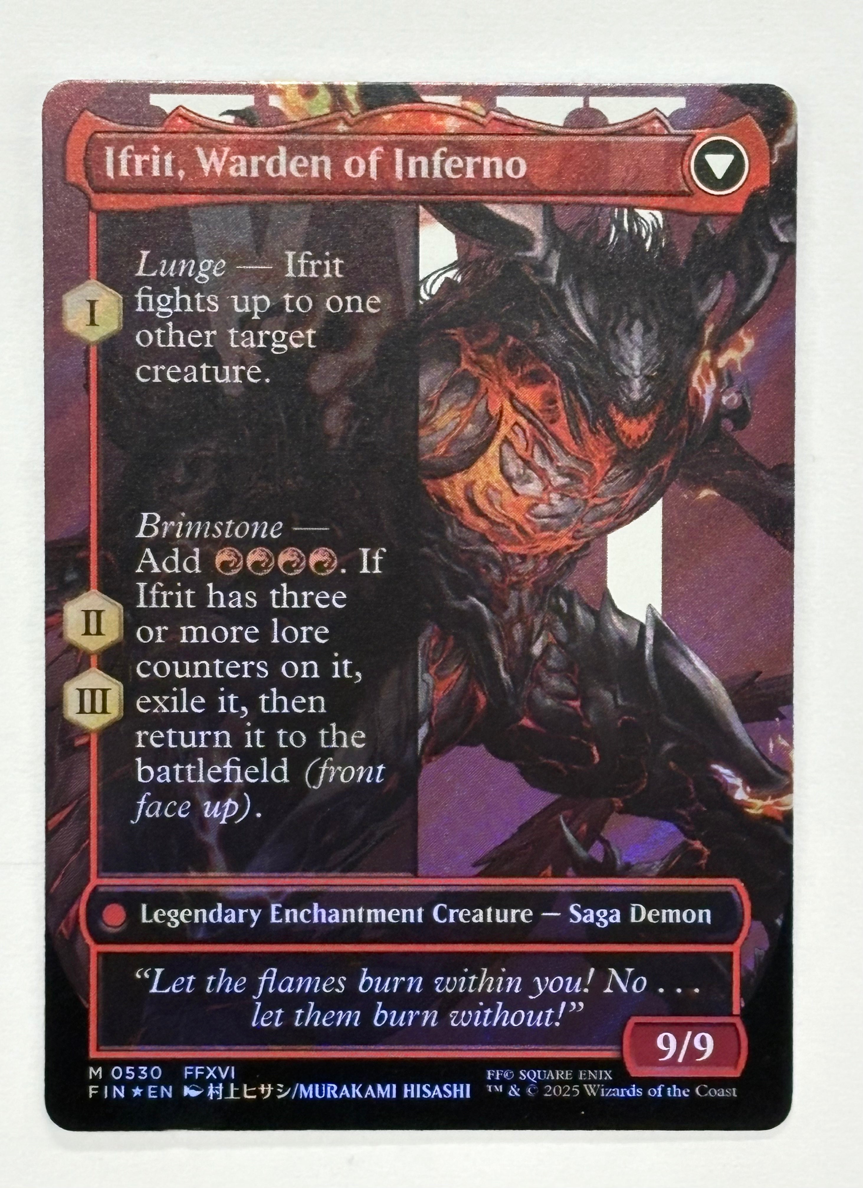 Magic The Gathering TCG - Final Fantasy Clive, Ifrit’s Dominant (Borderless) 530 Surge Foil NM