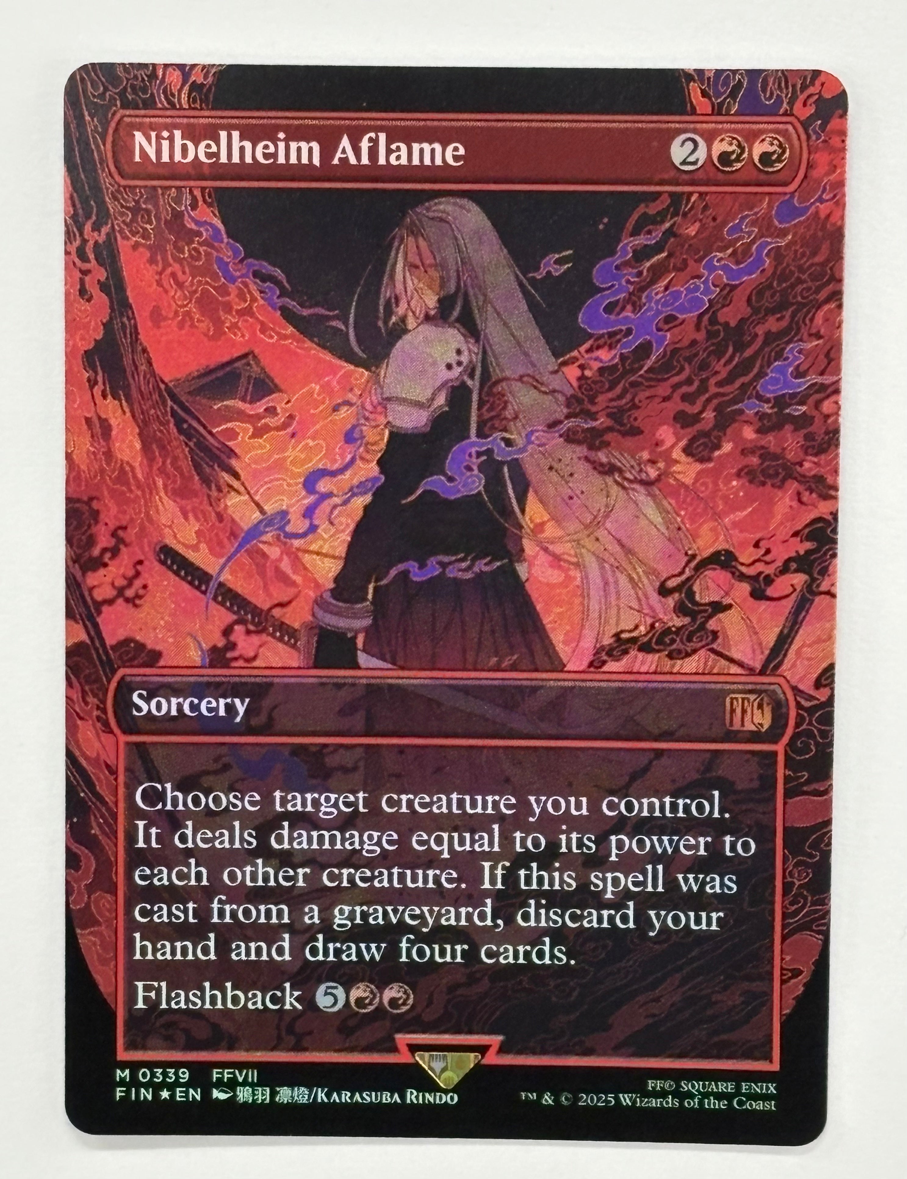 Magic The Gathering TCG - Final Fantasy Nibelheim Aflame (Borderless) 339 Foil NM