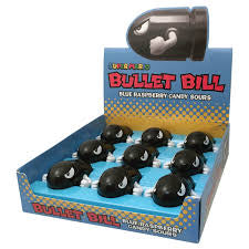 Super Mario Bros. Bullet Bill Blue Raspberry Candy Sour Candy
