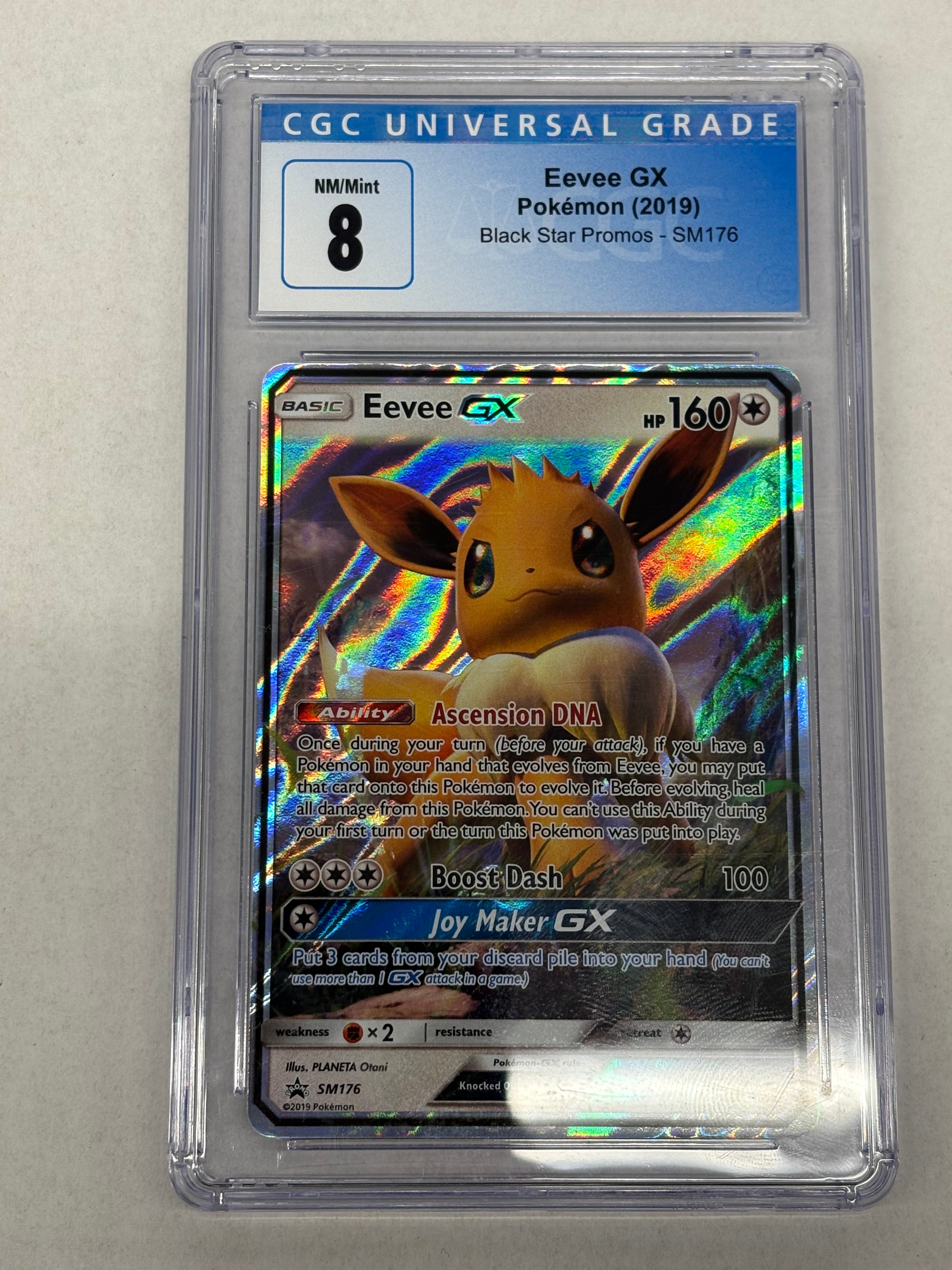 Pokémon TCG - CGC MINT 8 Black Star Promos Eevee GX SM176