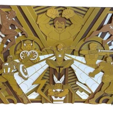 Disney Store Marvel 3D Wooden Wall Art