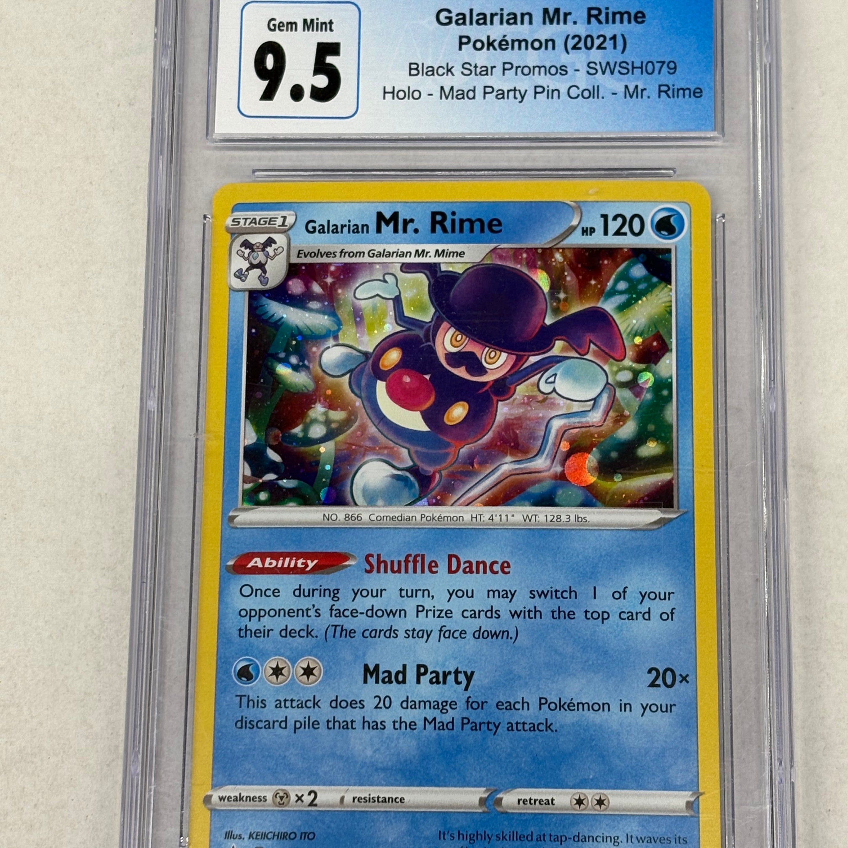 Pokémon TCG - CGC GEM MINT 9.5 Black Star Promos Galarian Mr. Rime SWSH079 Holo