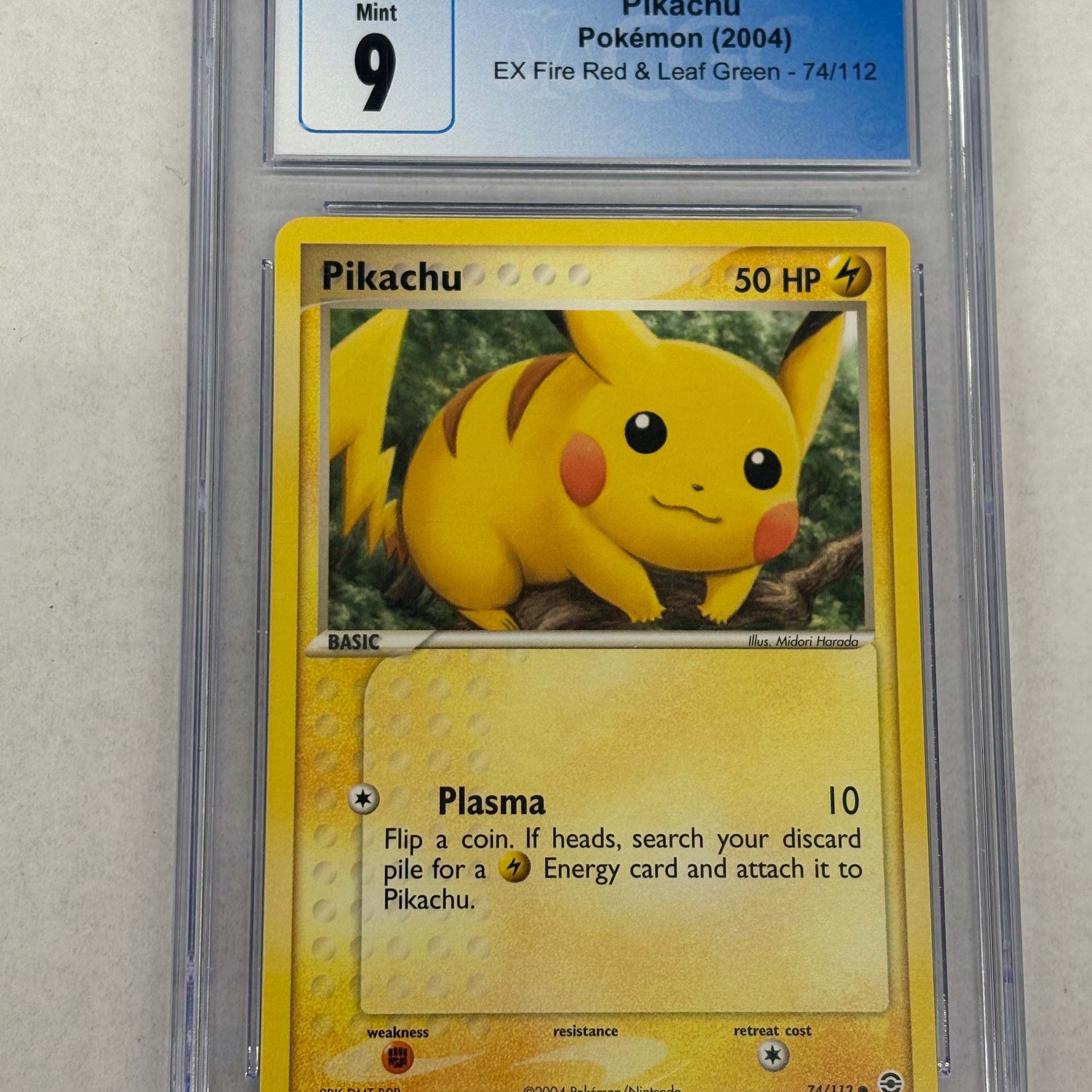 Pokémon TCG - CGC MINT 9 EX Fire Red & Leaf Green Pikachu 74/112