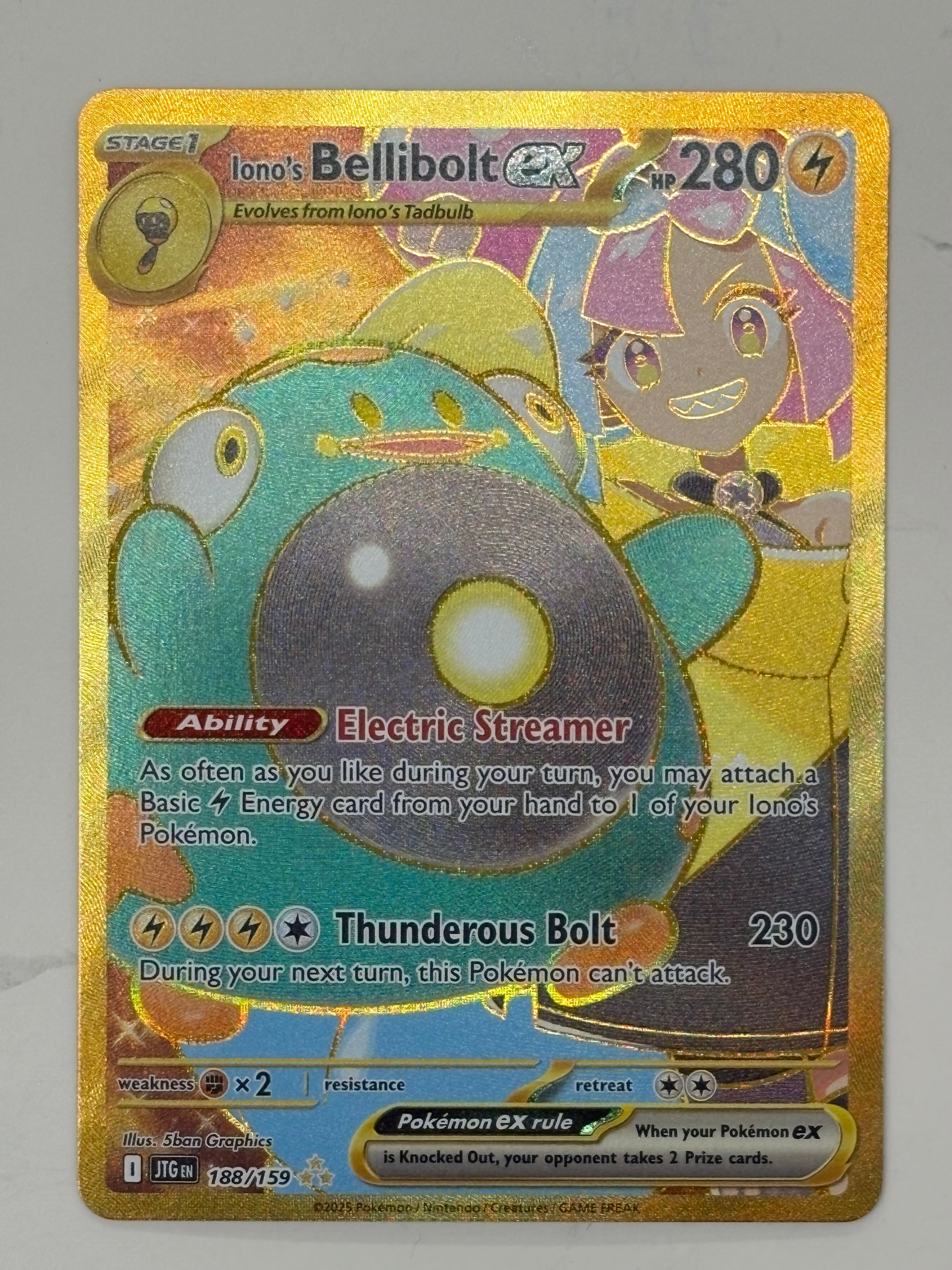 Pokémon TCG - Journey Together Iono's Bellibolt ex 188/159 NM