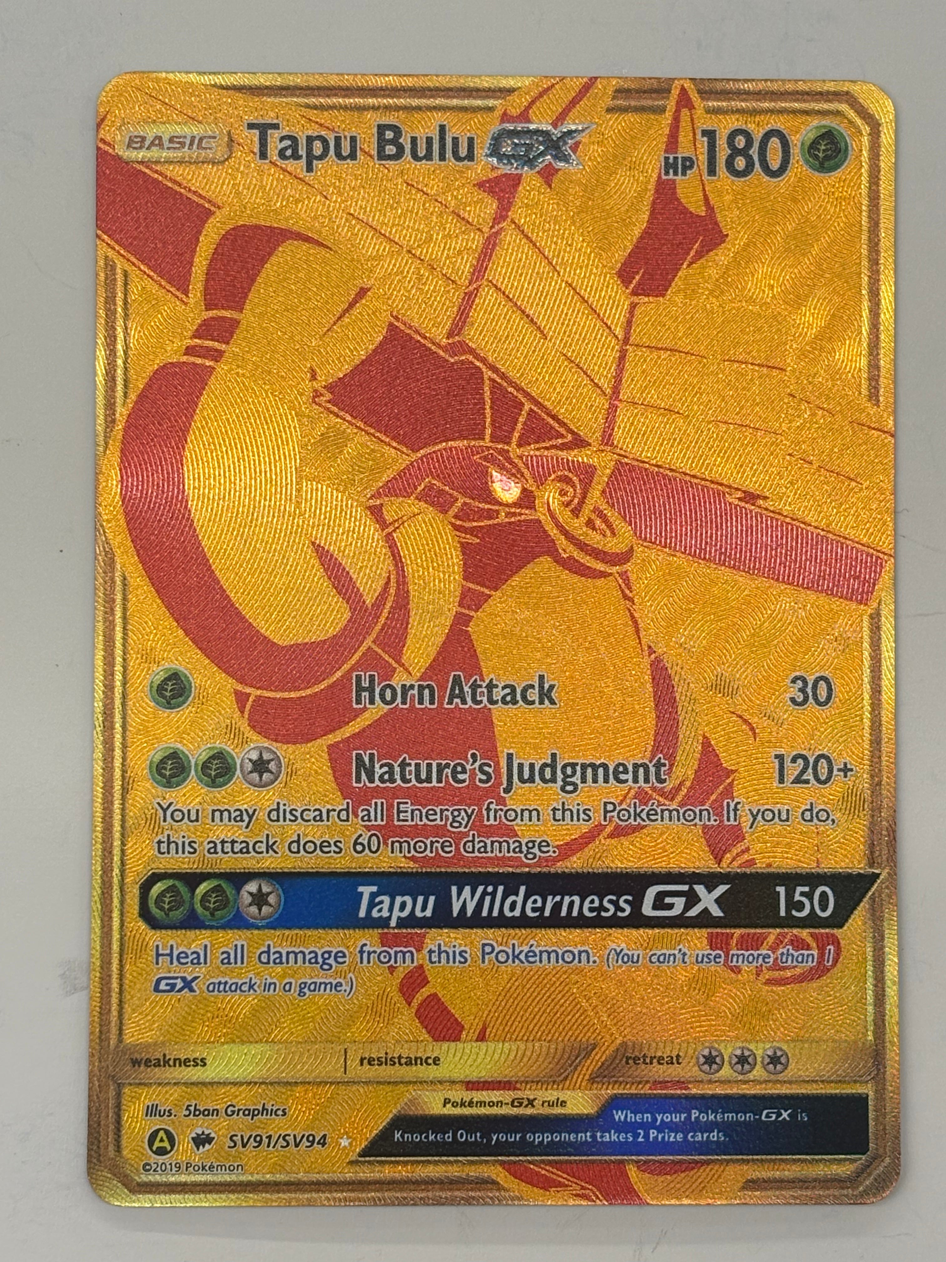 Pokémon TCG - Hidden Fates Tapu Bulu GX SV91/SV94 NM