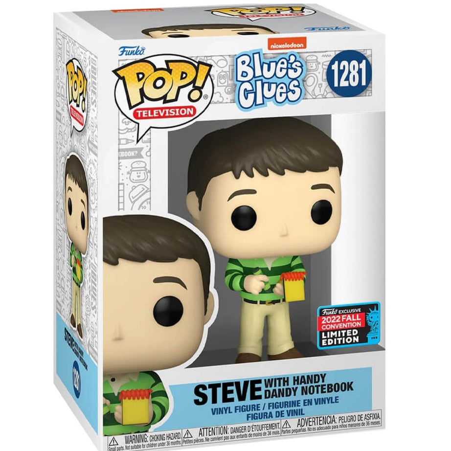 Funko Pop! Television Nickelodeon Blues Clues Steve with Handy Dandy Notebook Funko Exclusive 2022 Fall Convention Limited Edition #1281