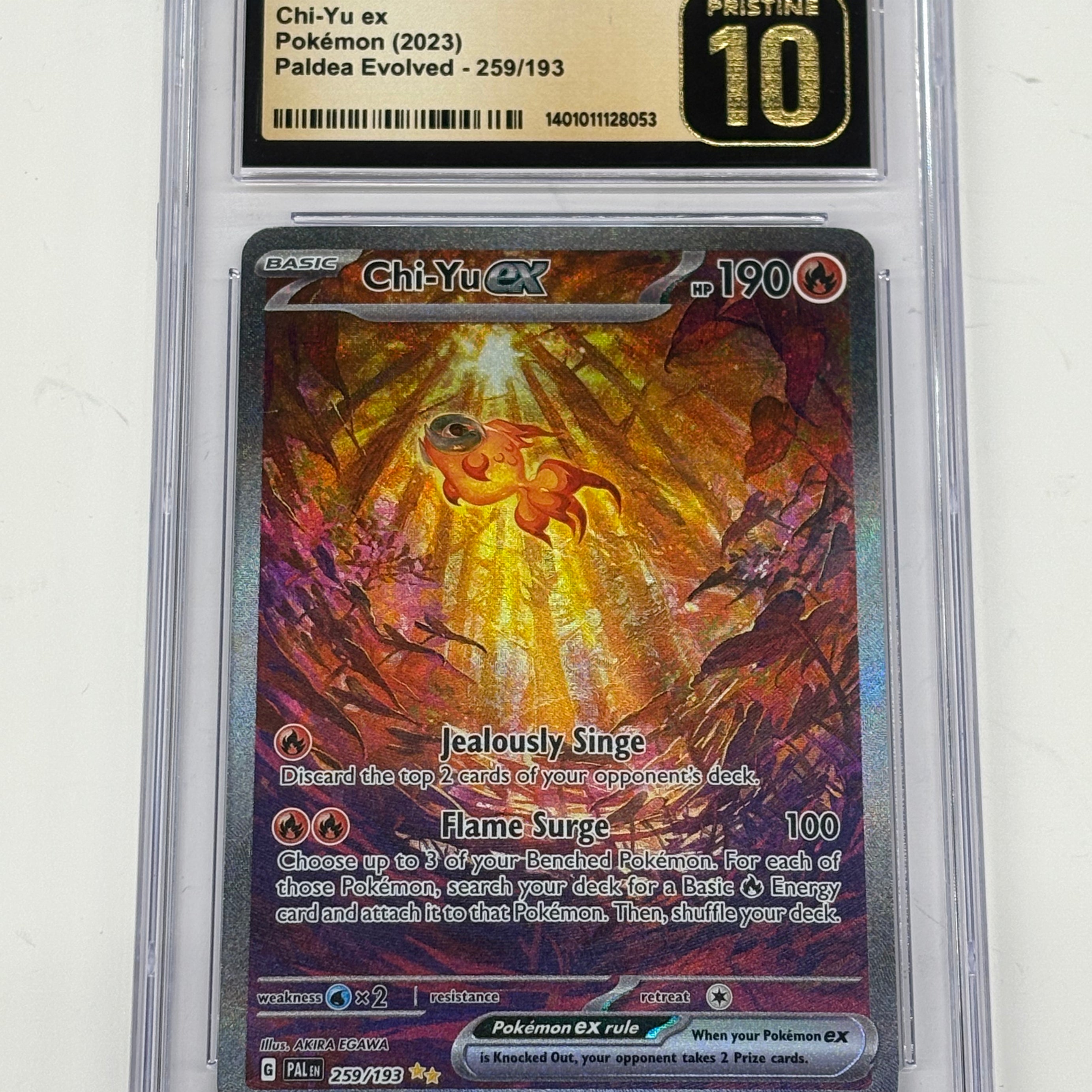 Pokémon TCG - CGC Pristine 10 Paldea Evolved Chi-Yu ex 259/193 Special Illustration Rare