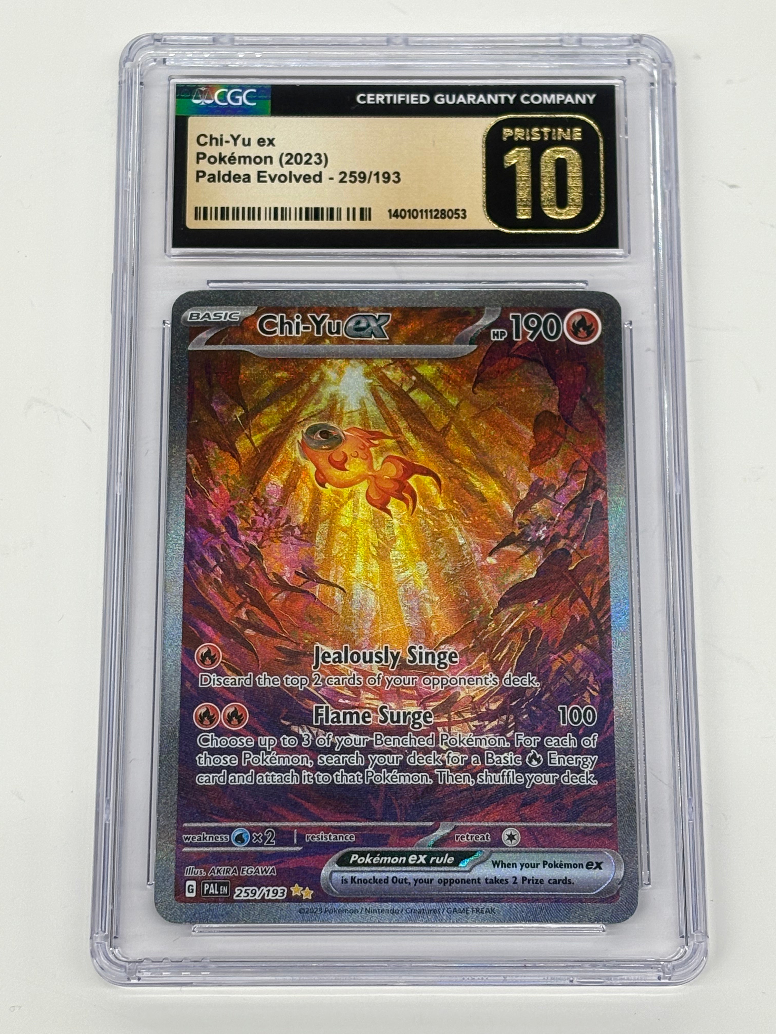 Pokémon TCG - CGC Pristine 10 Paldea Evolved Chi-Yu ex 259/193 Special Illustration Rare