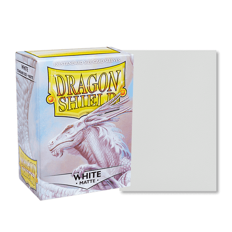 Dragon Shield: Standard Matte Sleeves Matte White Count 100