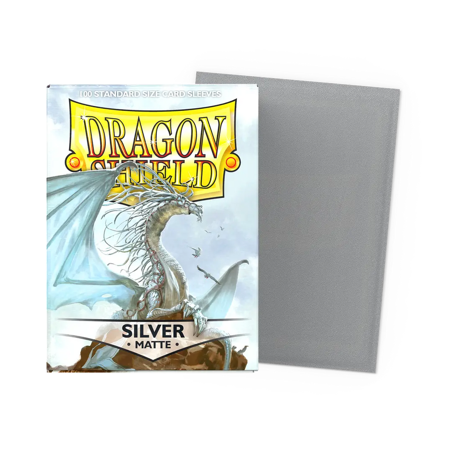 Dragon Shield: Standard Matte Sleeves Matte Sliver Count 100