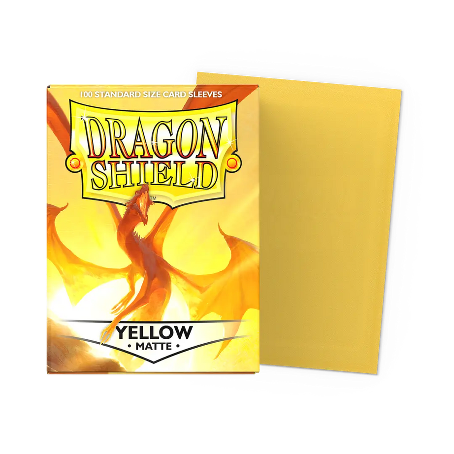 Dragon Shield: Standard Matte Sleeves Matte Yellow Count 100