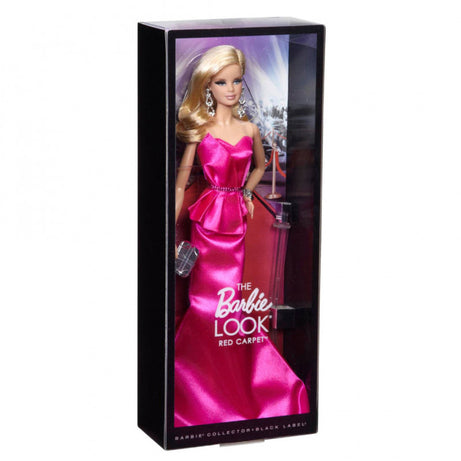 Mattel The Barbie Look Red Carpet Pink Gown Barbie Collector Black Label