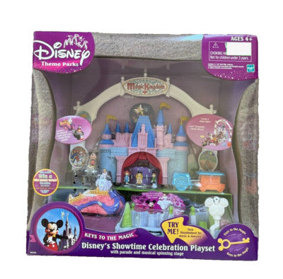 Disney Theme Parks Keys to the Magic Disney’s Showtime Celebration Playset with Parade and Spinning Stage