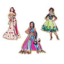 Disney Designer Collection Pin Set of 3 Belle, Jasmine, Tiana