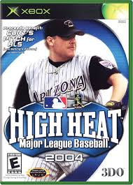 Xbox High Heat Major League Baseball 2004 Video Game