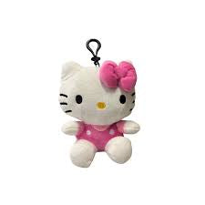 Hello Kitty Plush Bag Clip with Zipper Pouch