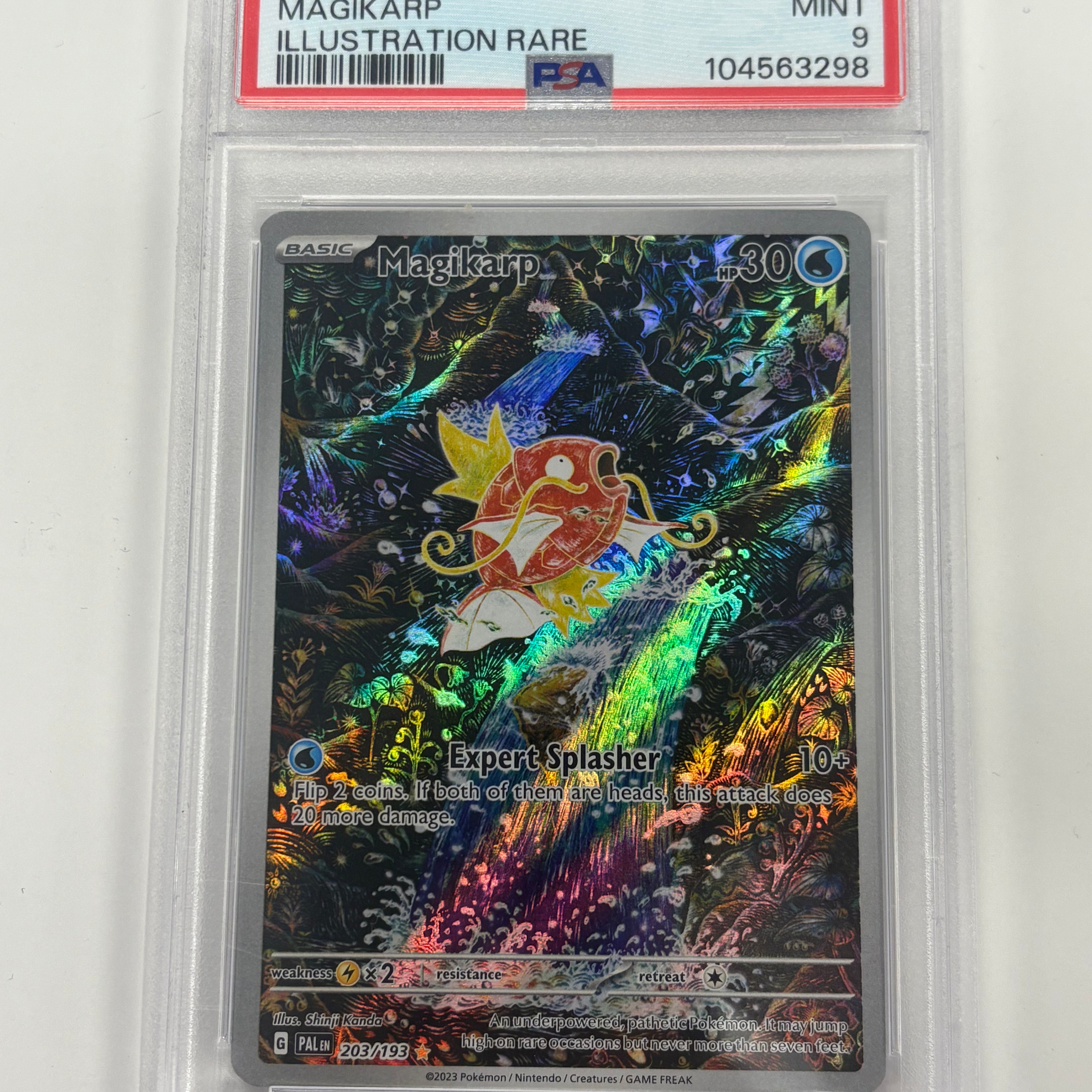 Pokémon TCG - PSA MINT 9 Paldea Evolved Magikarp 203/193 Illustration Rare