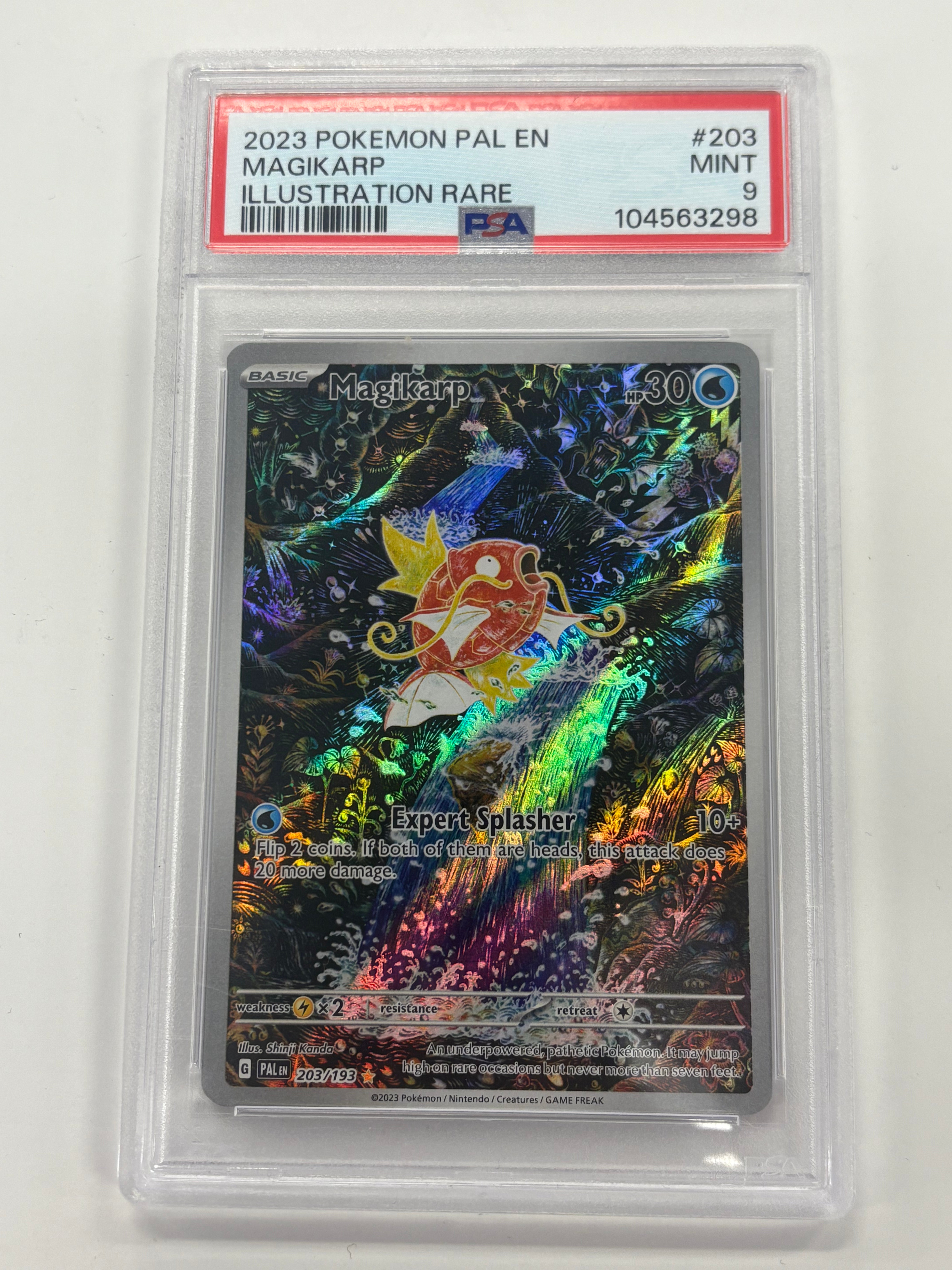 Pokémon TCG - PSA MINT 9 Paldea Evolved Magikarp 203/193 Illustration Rare
